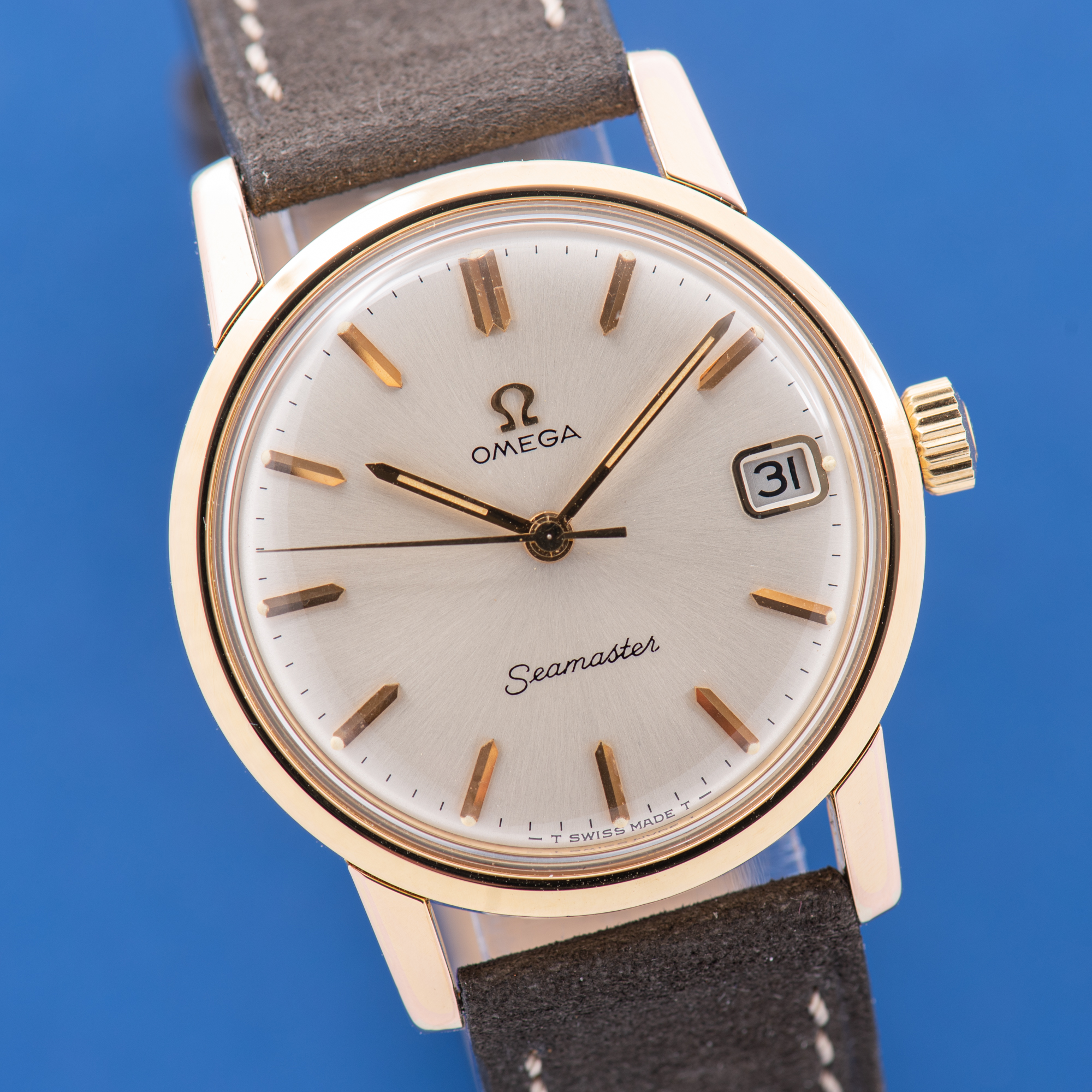 View of Omega Seamaster Date from 1964 Ref 136.005