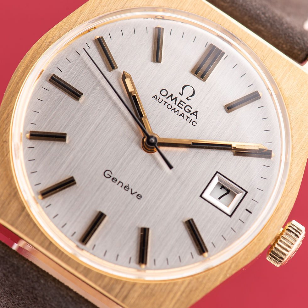 Thumbnail: Omega Genève Automatic Date Cal 1481 from 1972 Réf 166.0118