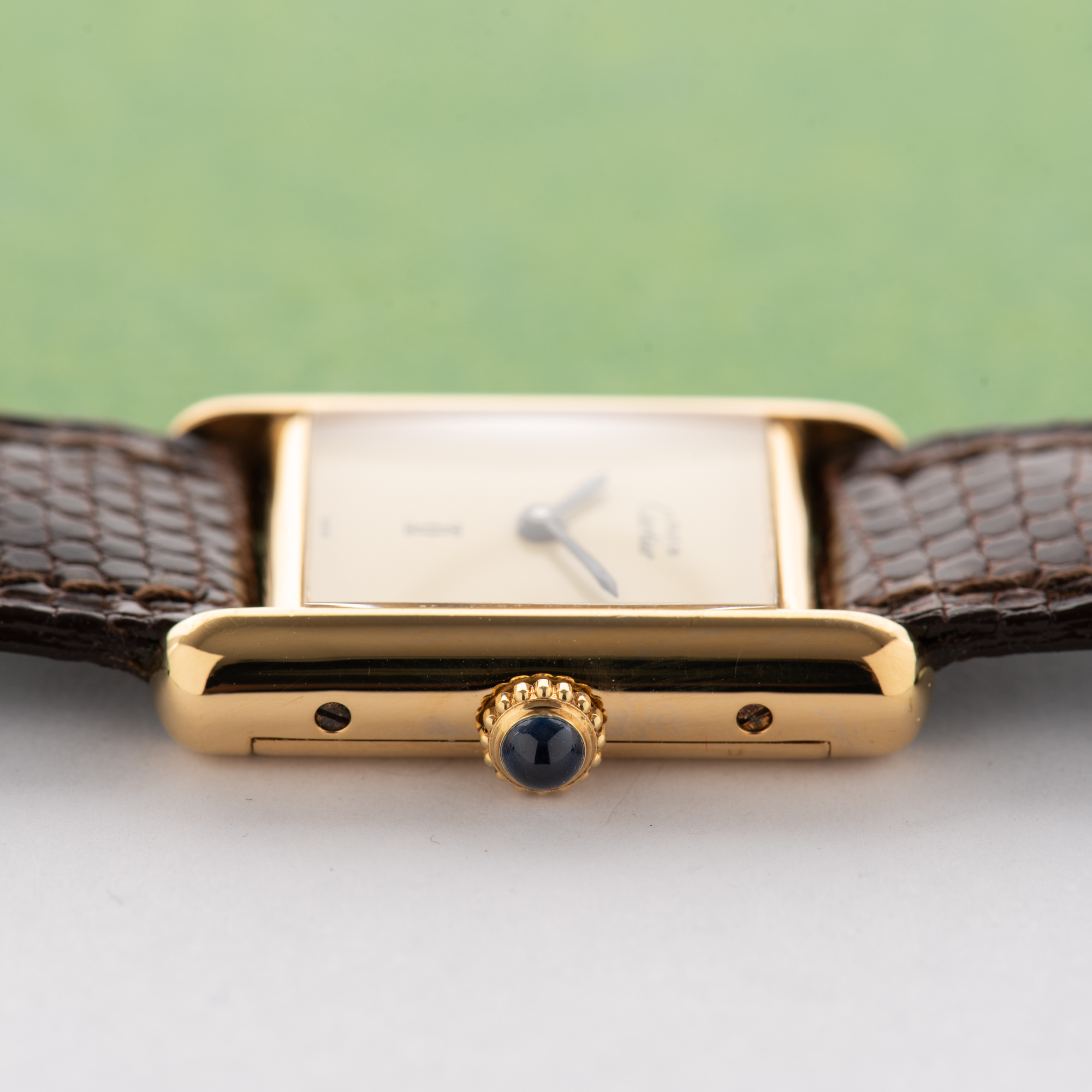 Vue de Cartier Must de Tank de Must Vermeil PM Yellow Lemon Dial