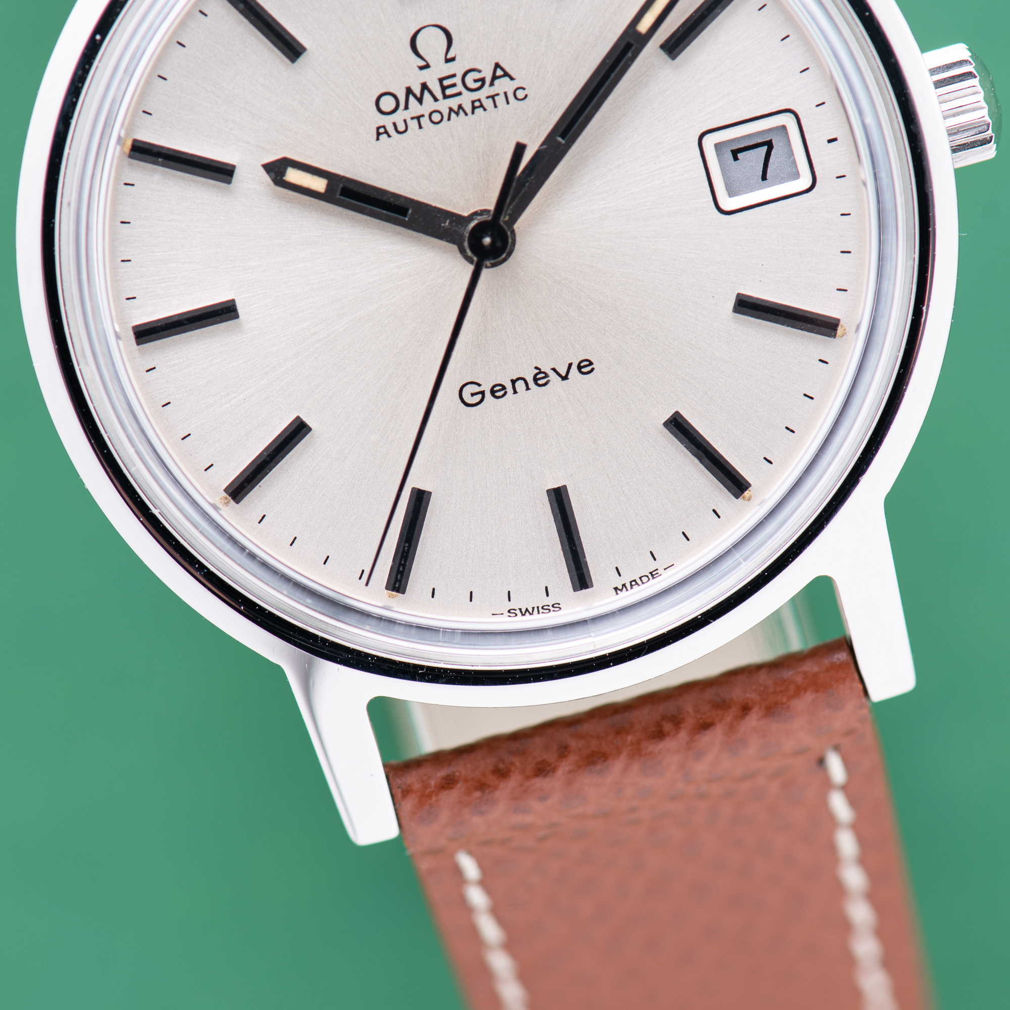 View of Omega Geneva Automatic Date From 1972 Ref 166.0163