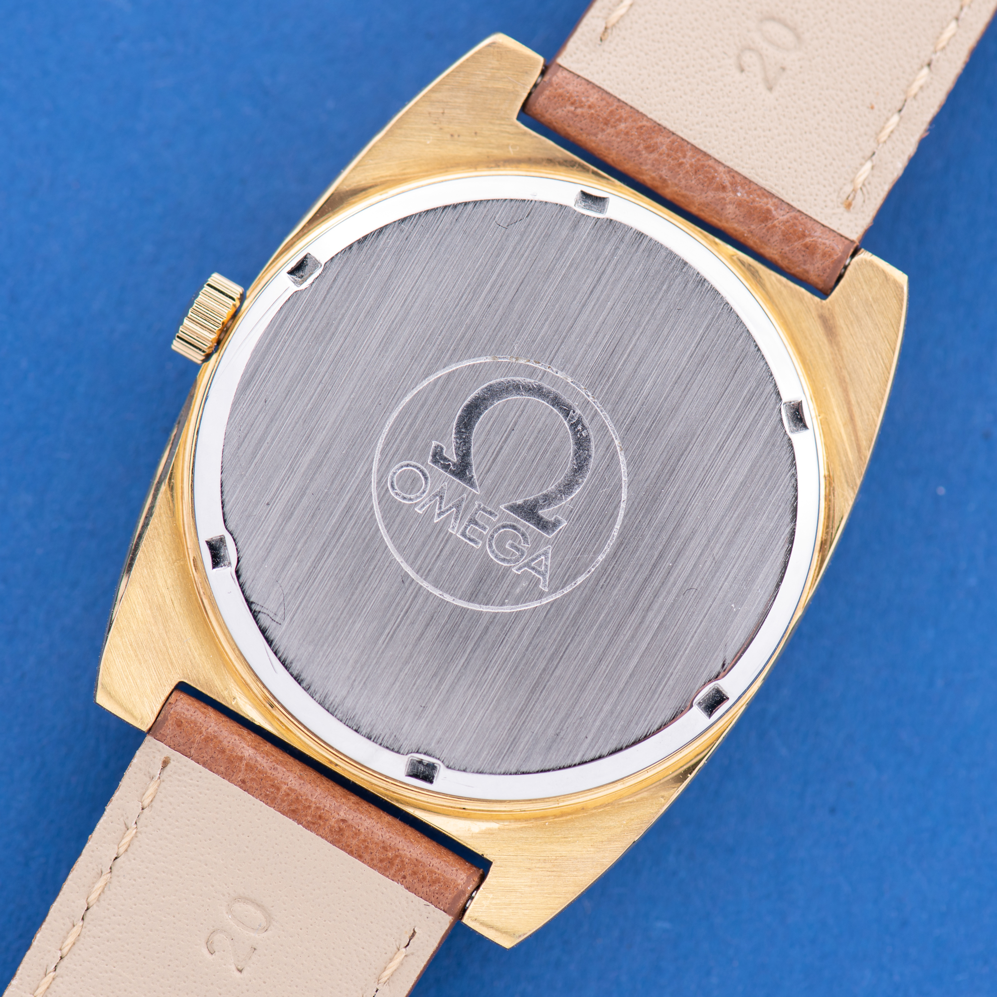 Vue de Omega Genève Automatic Date Brown Vignette From 1973 Réf 166.0190