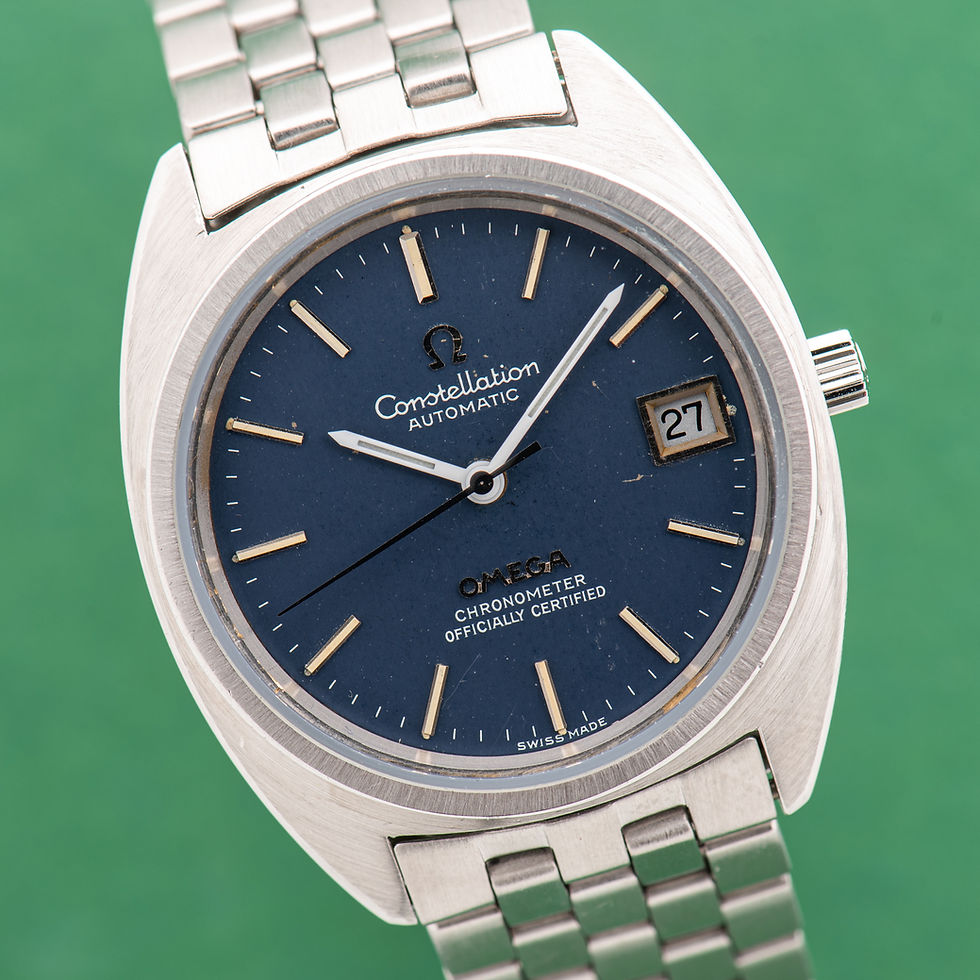 Thumbnail: Omega Constellation C Shape Japon Market JDM Blue Dial from 1971 Réf 168.0056