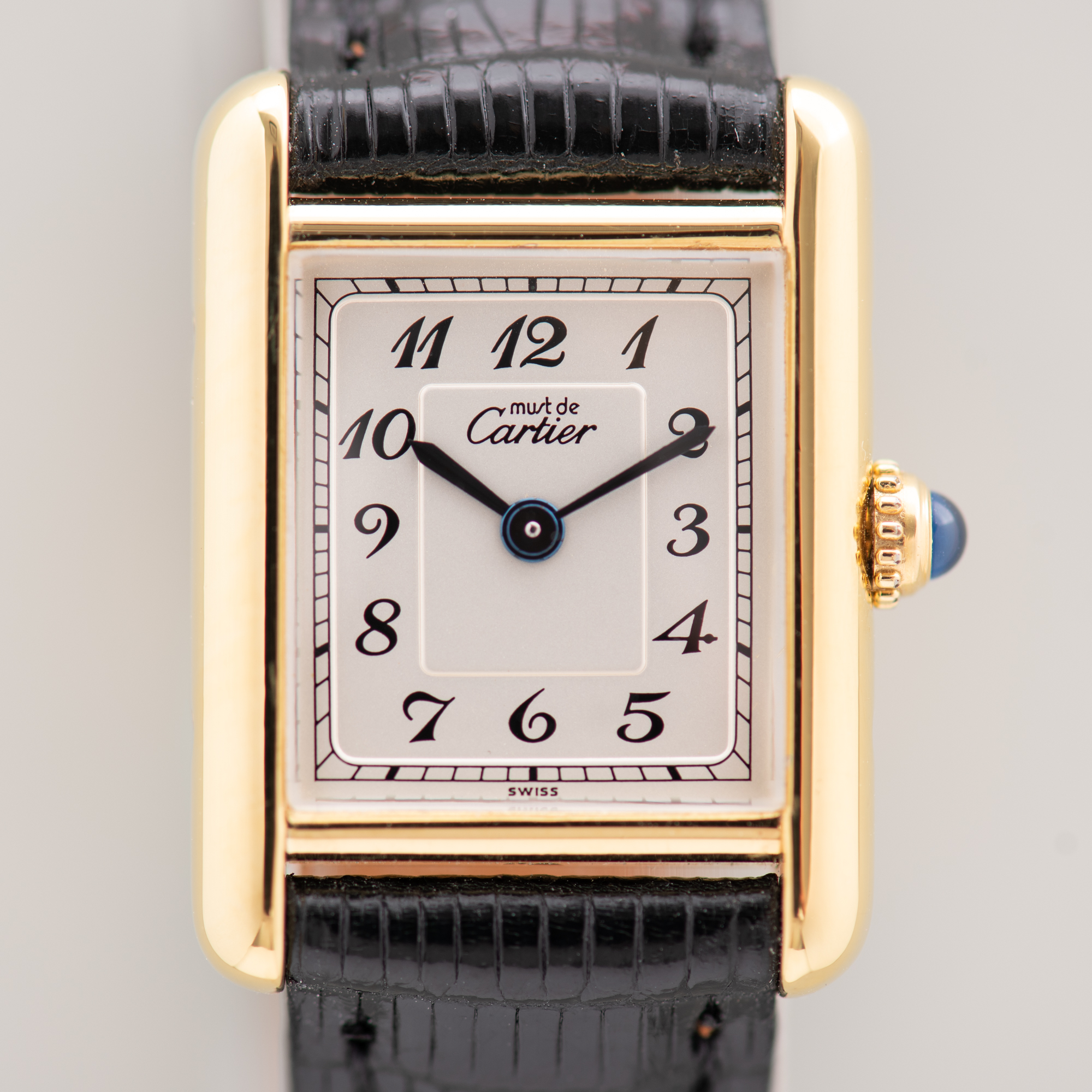 Vue de Cartier Must de Tank Vermeil Quartz Breguet Dial Réf 5057001