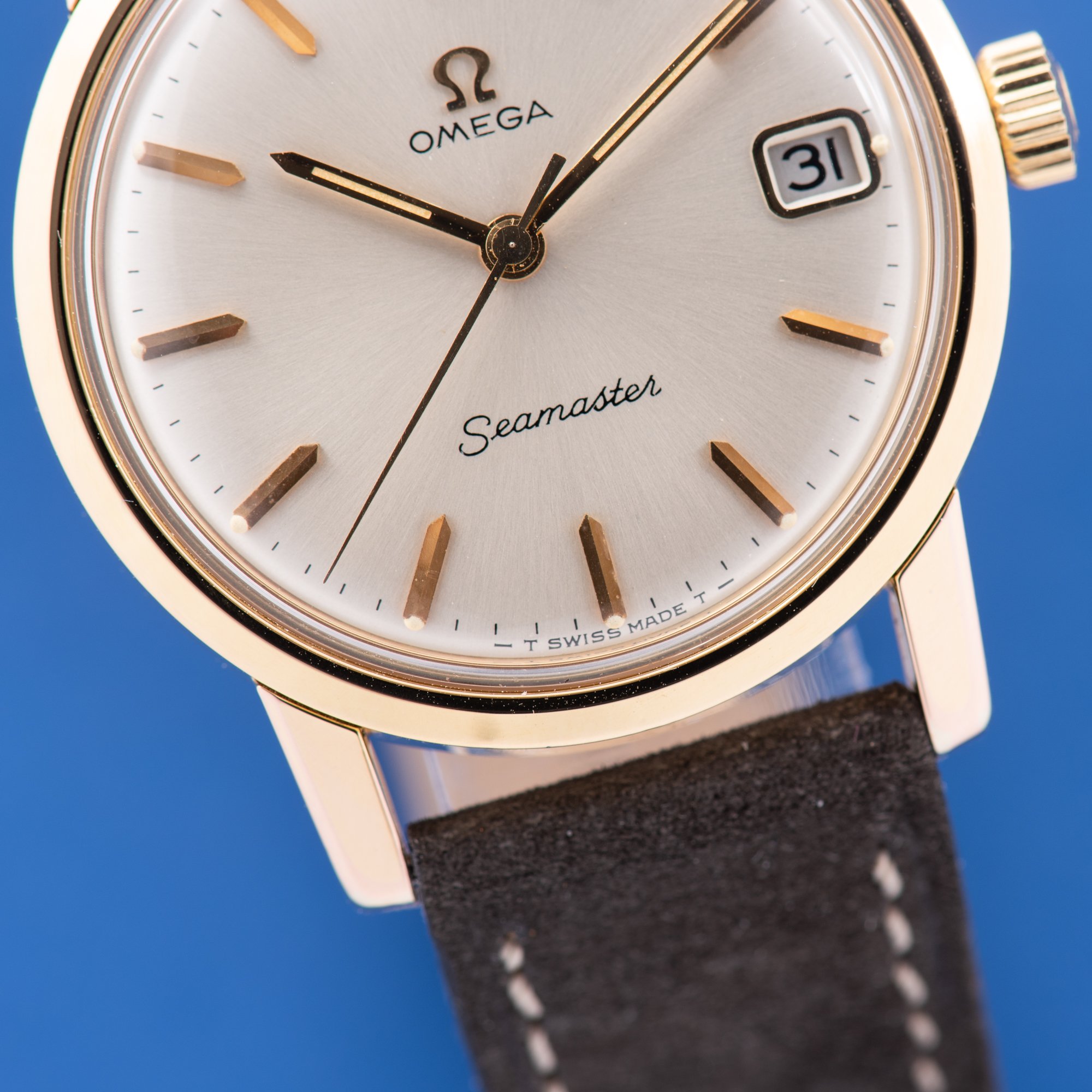View of Omega Seamaster Date from 1964 Ref 136.005