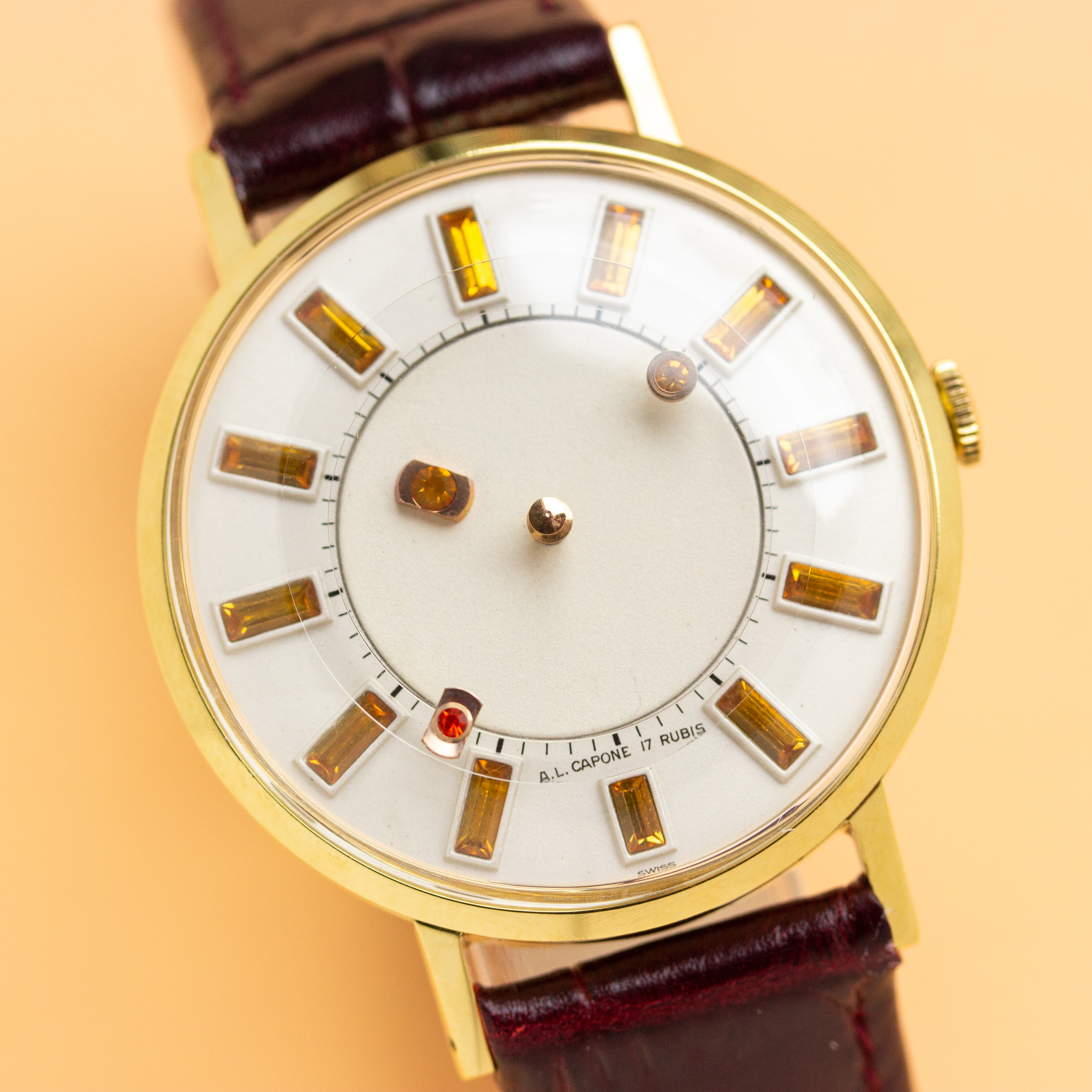 Vue de A.L. Capone Mystérieuse Sapphire Baguette Dial