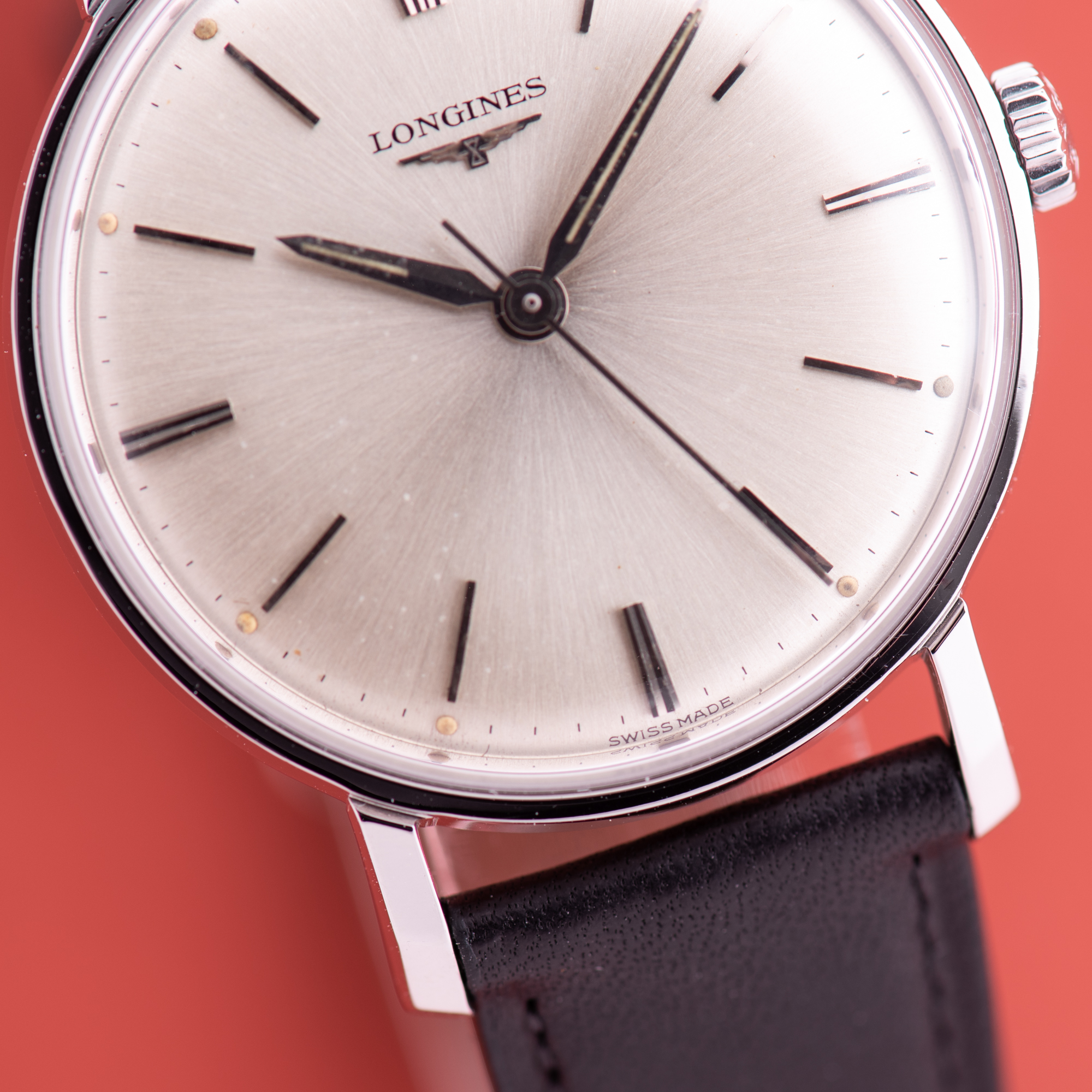 View of Longines Dress Watch Centre Seconds Steel Cal 280 Réf 7159