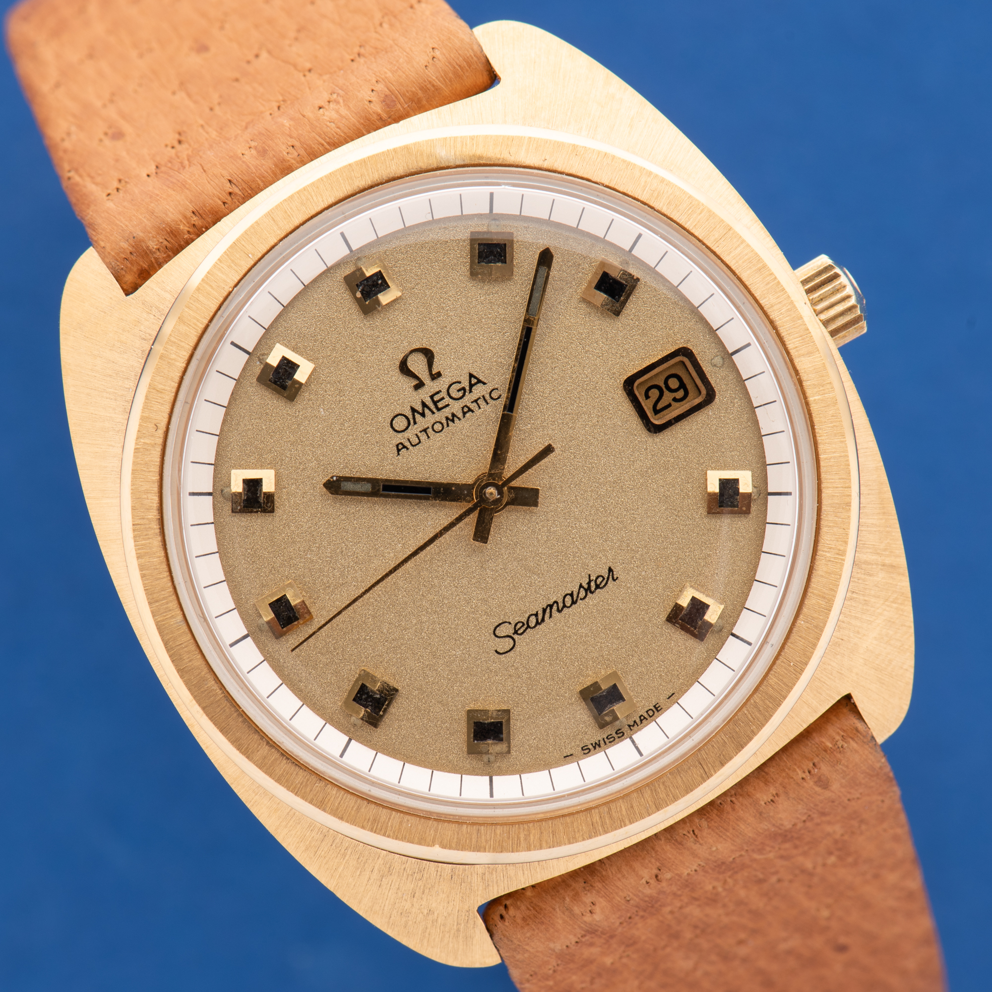 View of Omega Seamaster Automatic Jumbo Star Dial from 1969 Réf 166.065