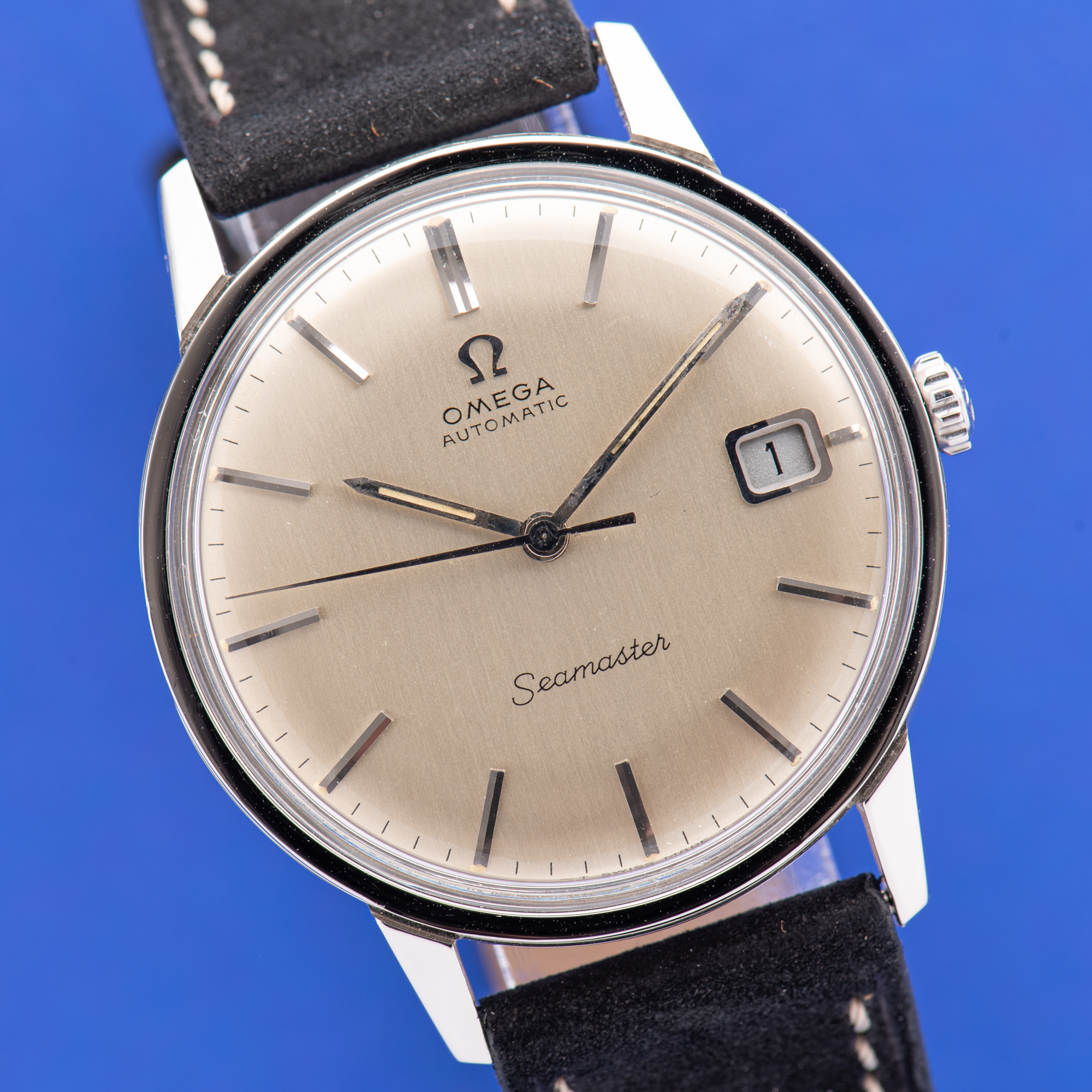 Vue de Omega Seamaster Automatic Date from 1968 Réf 166.002