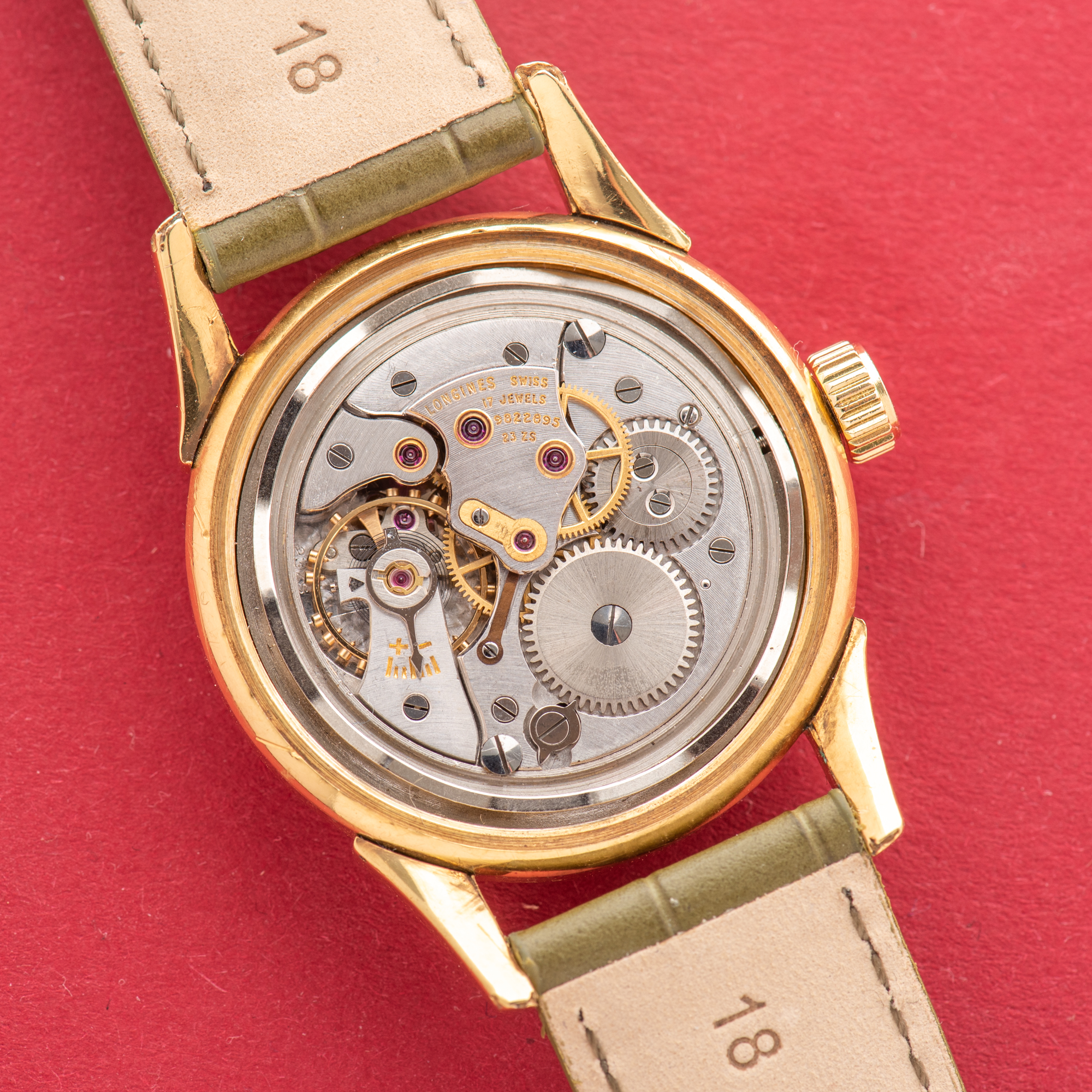 View of Longines Dress Watch Centre Seconds Gold Plated Cal 23 ZS Ref 6246