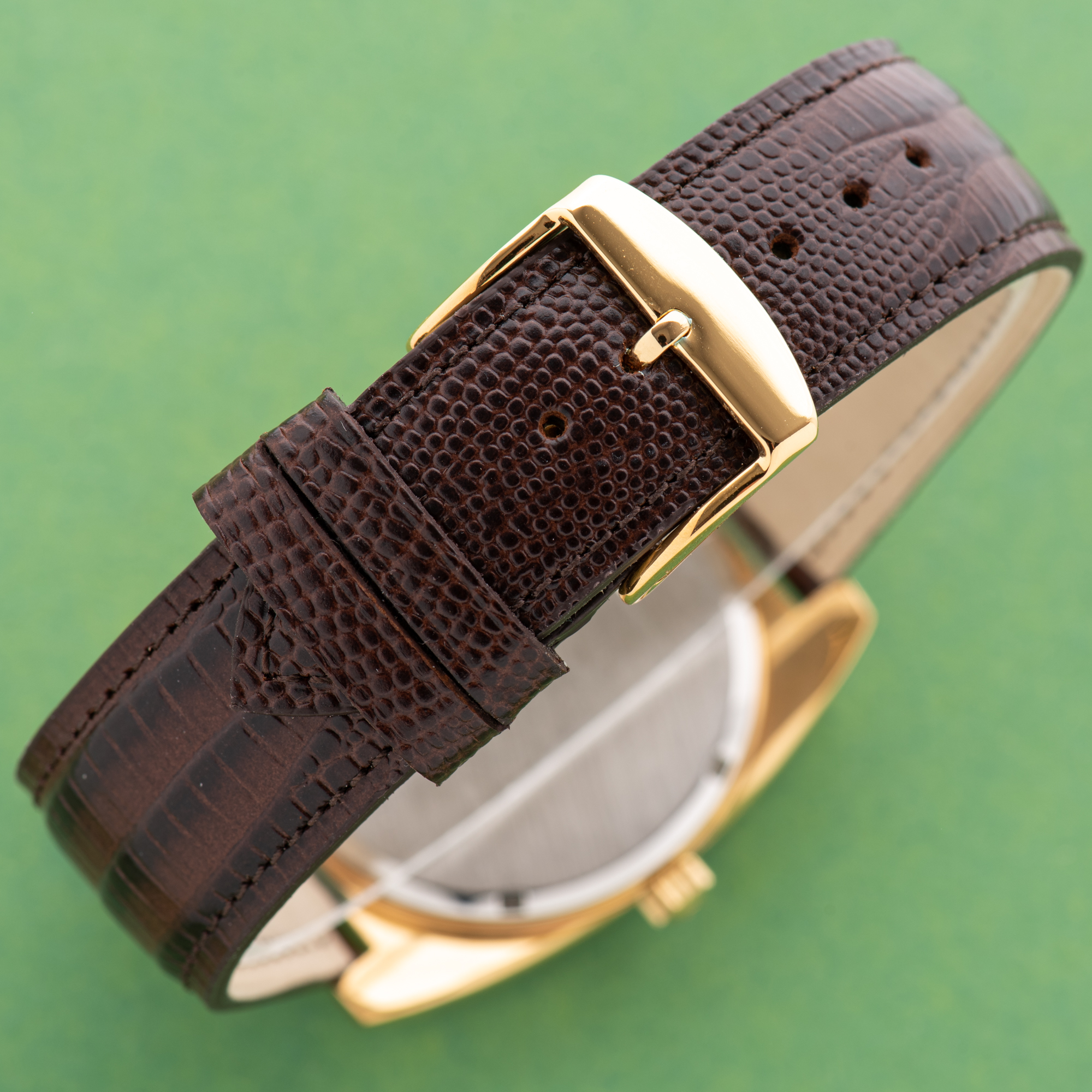 View of Omega Geneva Automatic Date Brown Vignette From 1974 Ref 166.0190