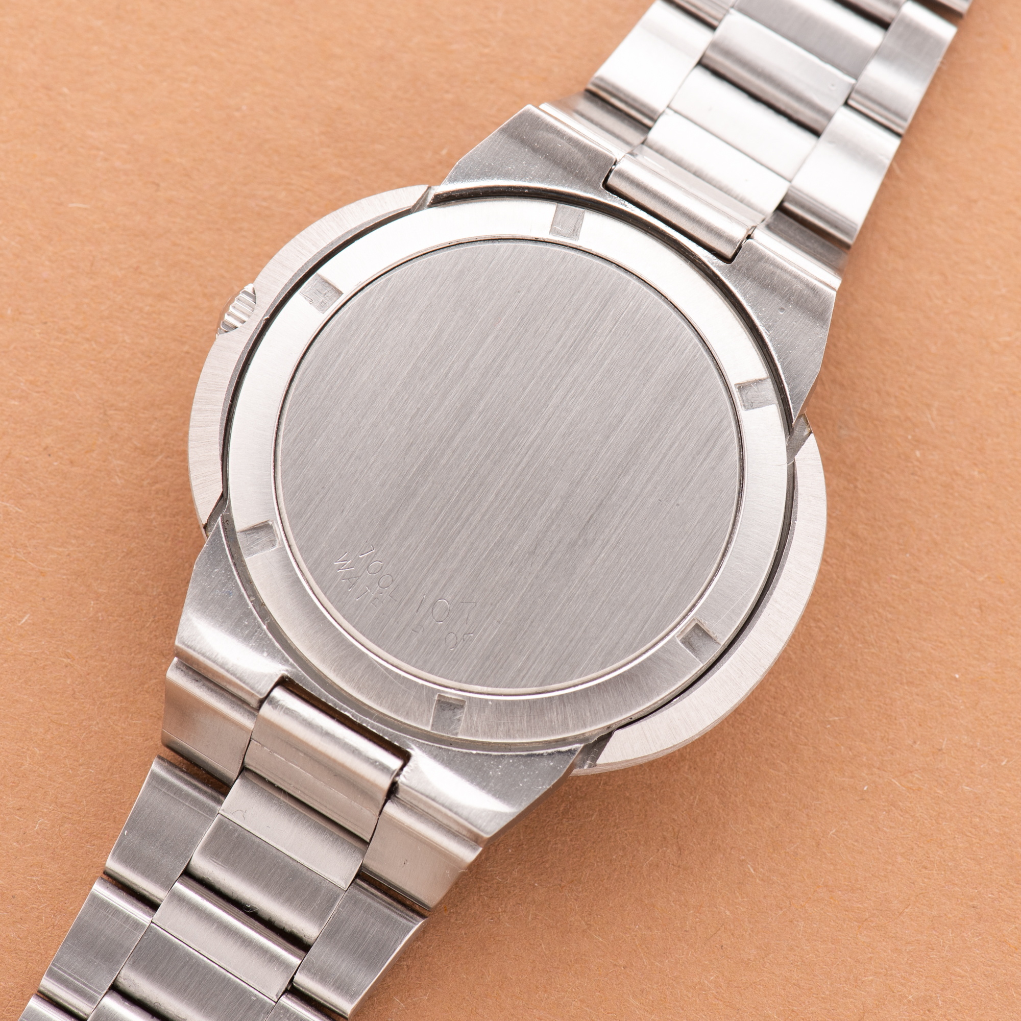 View of Omega Genève Dynamic Automatic White Blue Dial from 1969 Ref 166.039