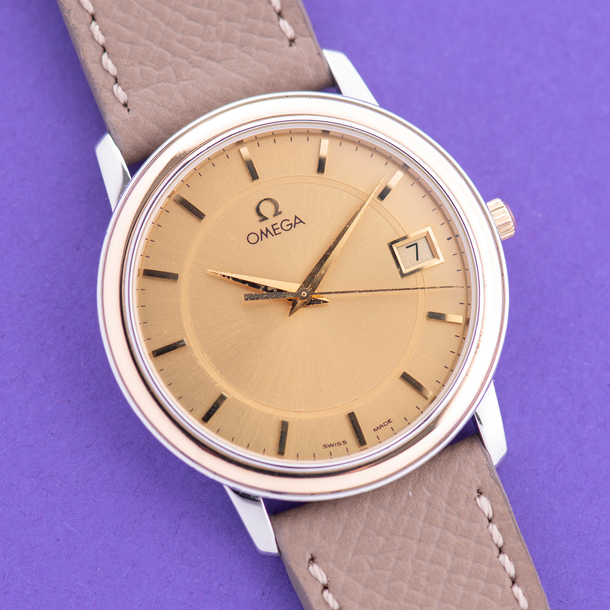 Zicht op Omega De Ville Prestige Gold/Staal Quartz Ref 196.1150