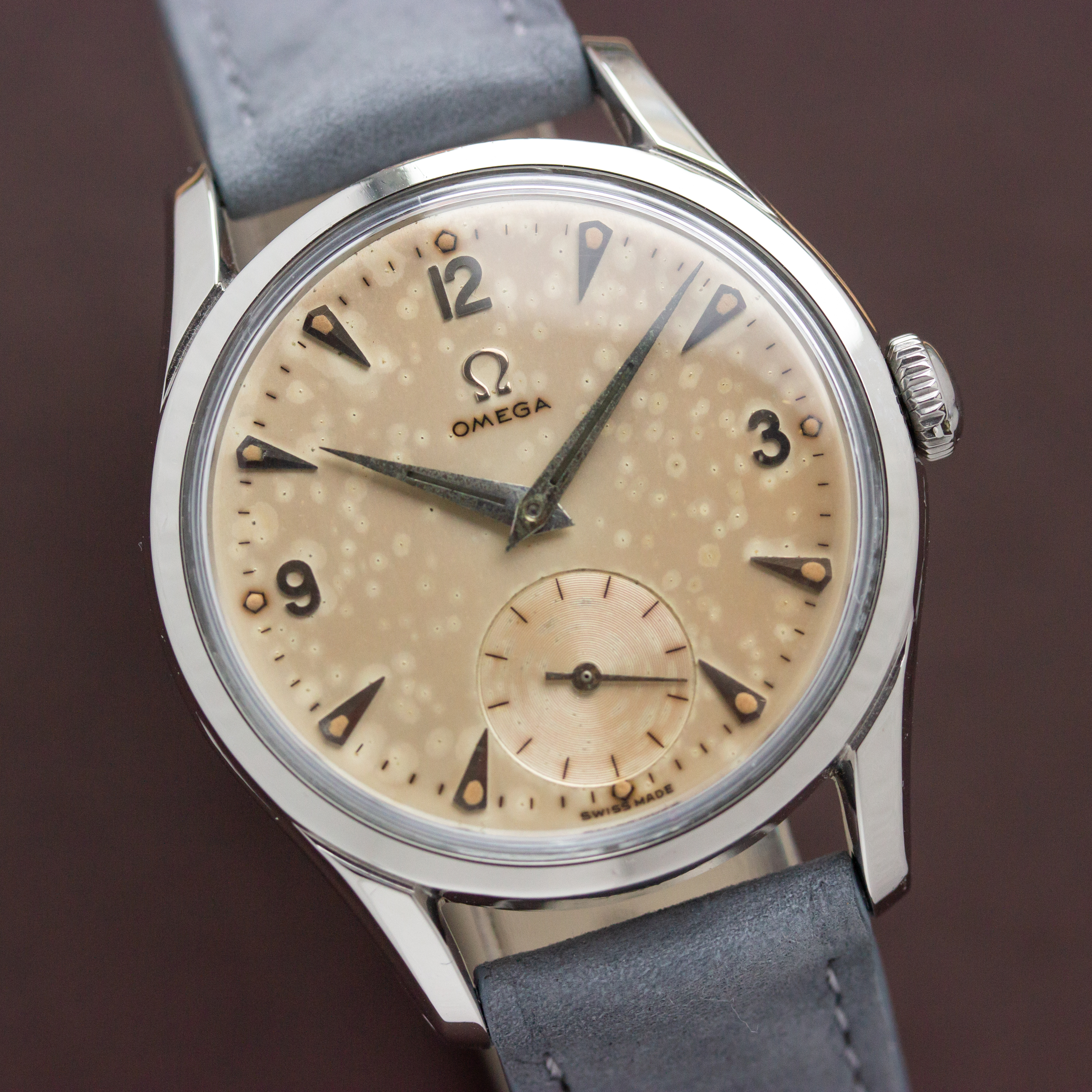 View of Omega Pre-Seamaster Dress Sub Second Ref 2639 from 1951