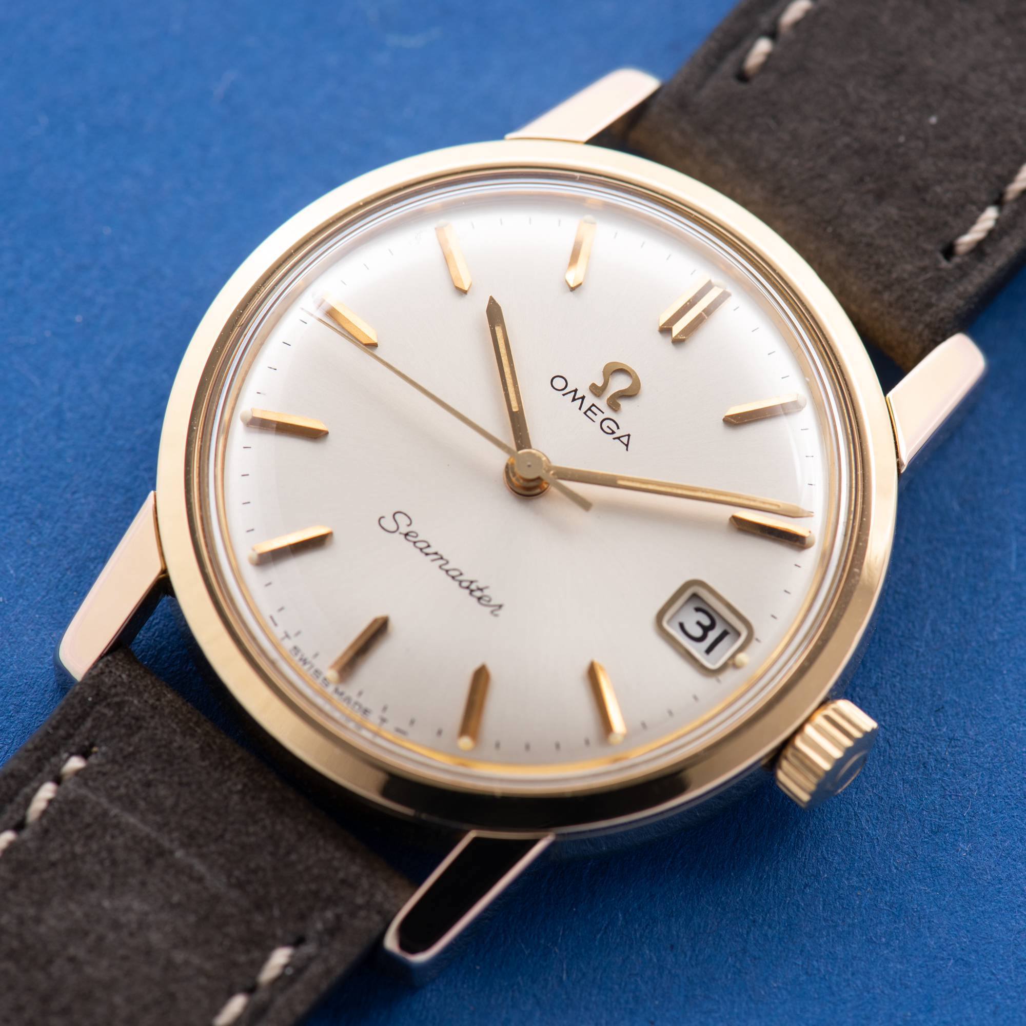 View of Omega Seamaster Date from 1964 Ref 136.005