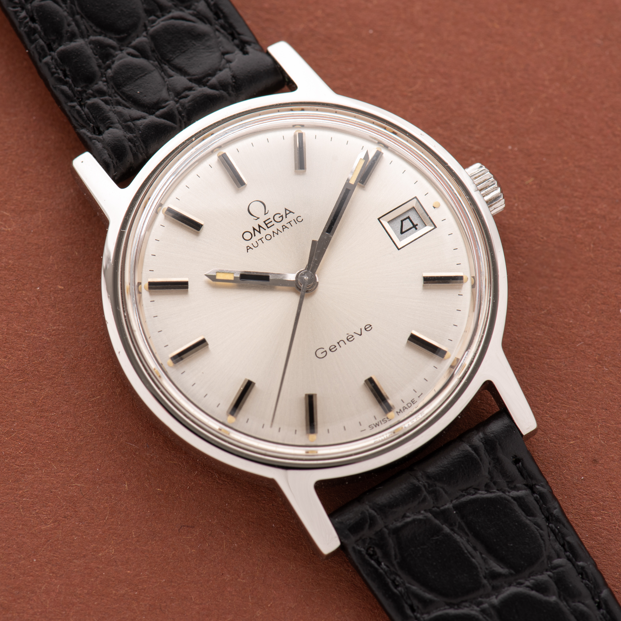View of Omega Geneva Automatic Date From 1971 Ref 166.0163
