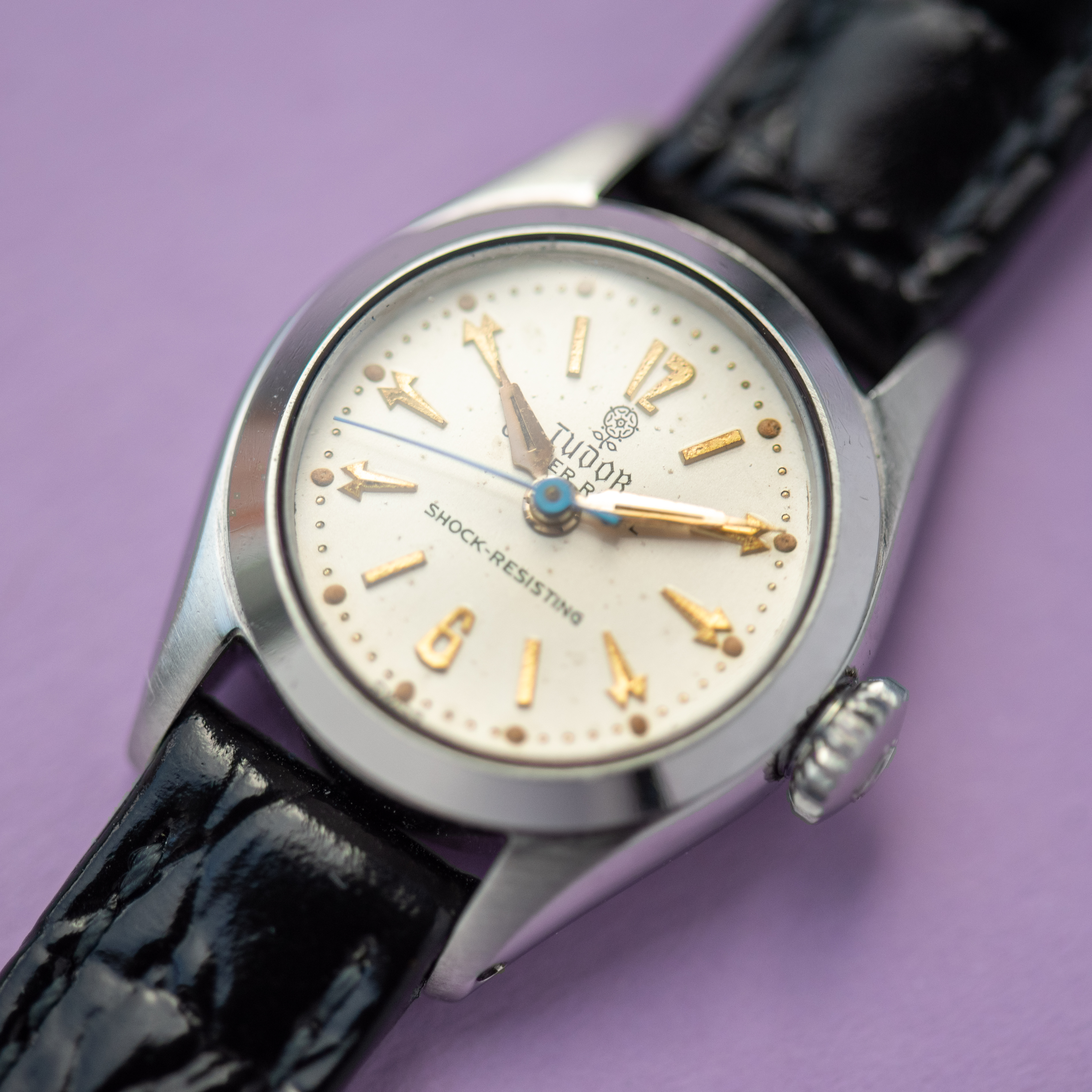 View of Tudor Small Rose Oyster Royal Shock-Resisting Réf 7935 from 1957