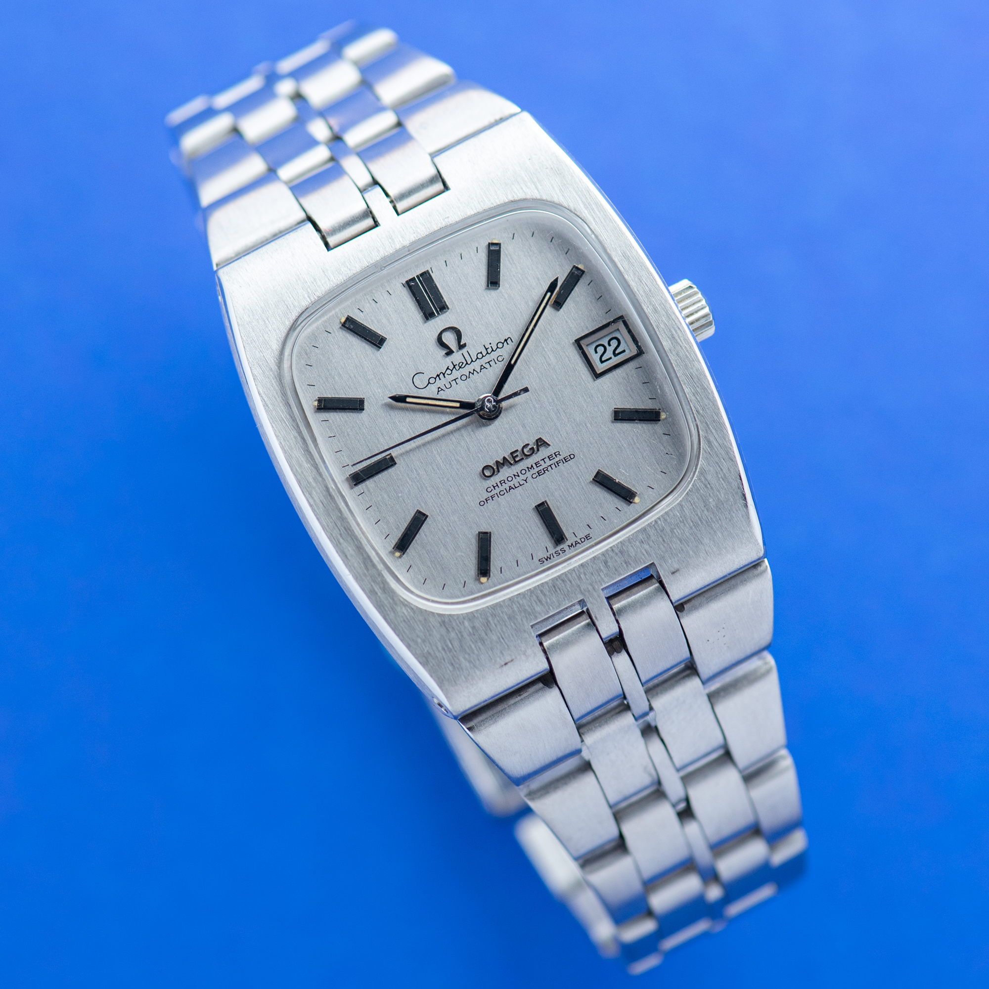 Vue de Omega Constellation Automatc Acier Réf 168.059