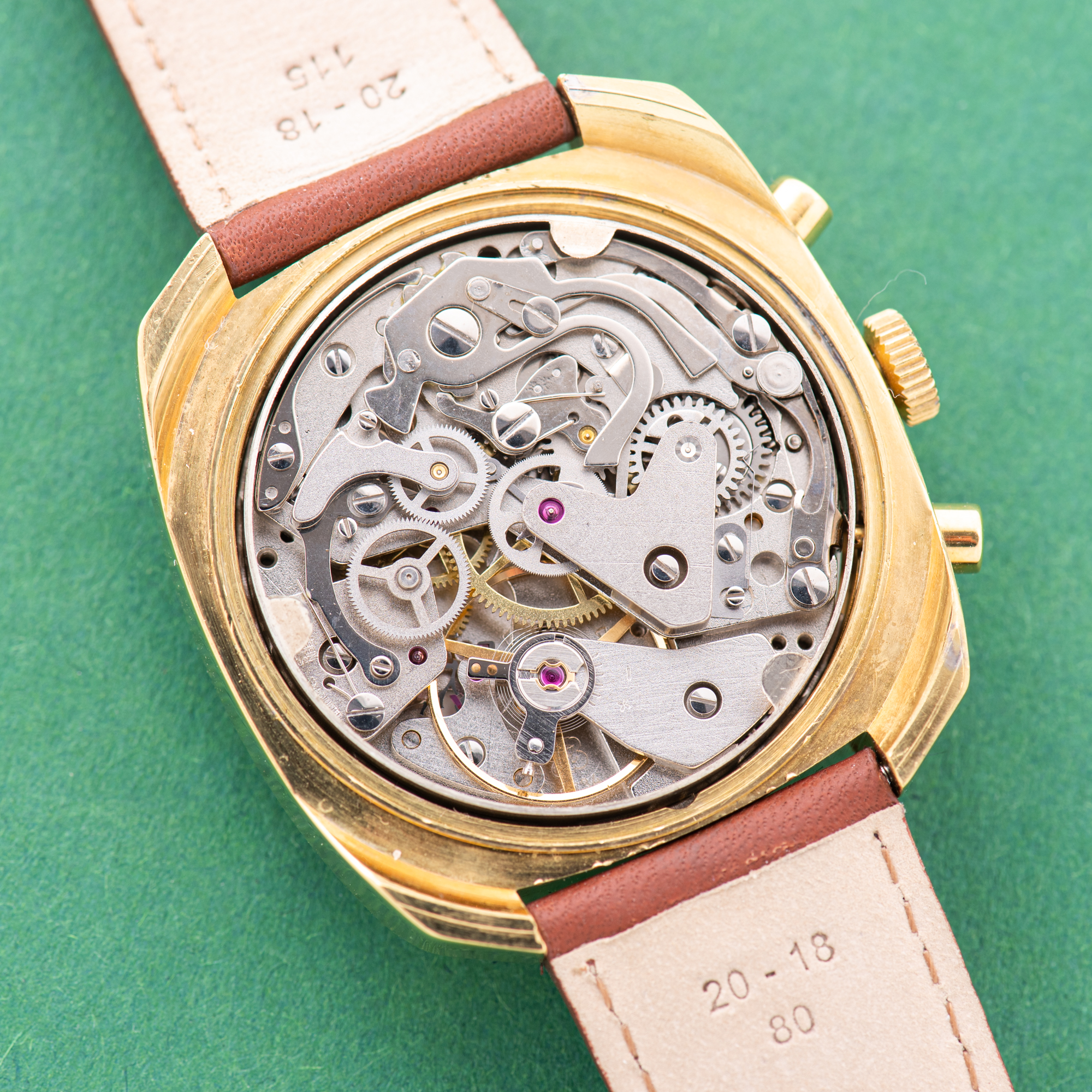 Zicht op Rodanex Chronographe incabloc valjoux 7734