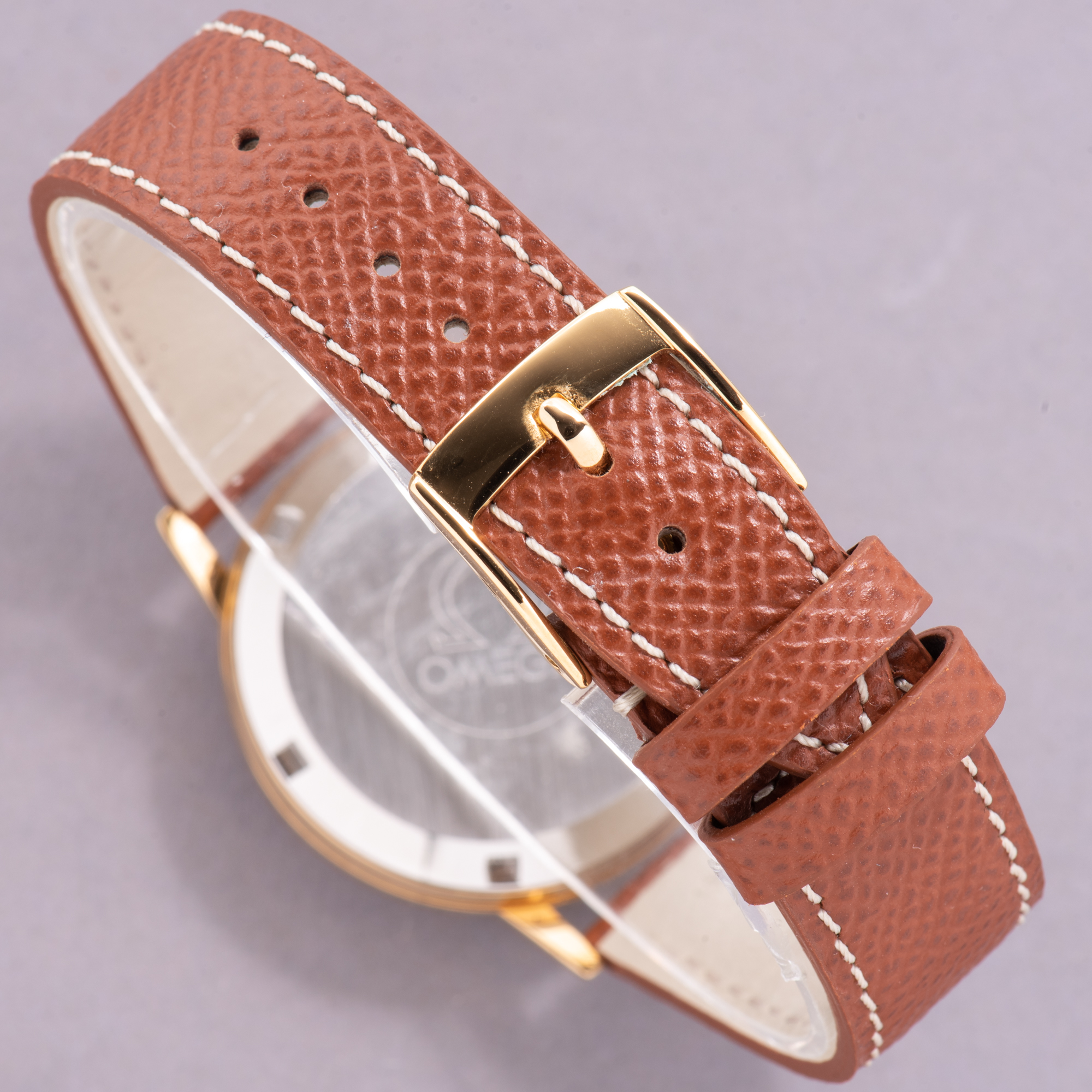 View of Omega Genève Automatic Date HF case From 1973 Ref 166.0163