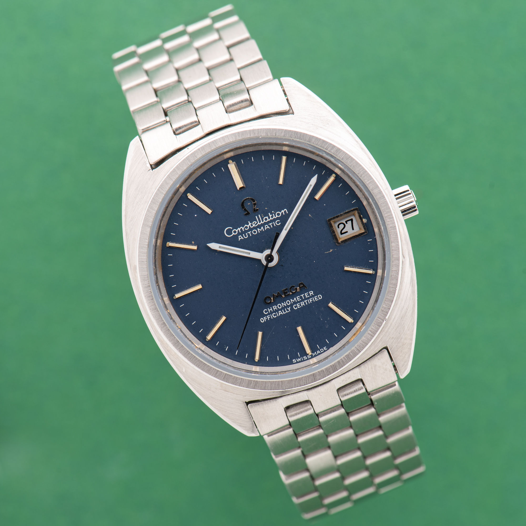 Omega Constellation C Shape Japon Market JDM Blue Dial from 1971 Réf 168.0056