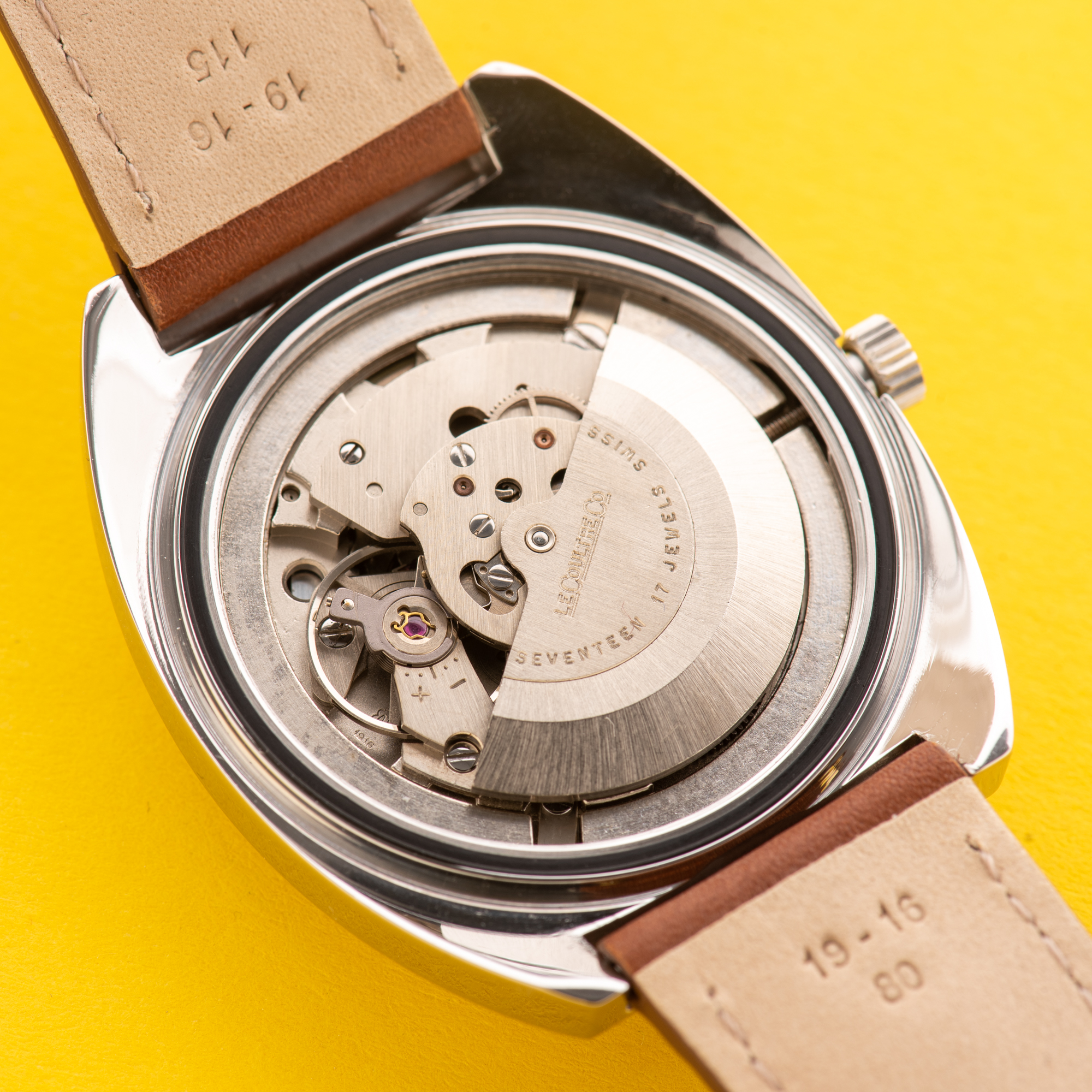 Vue de Jaeger LeCoultre Club Automatic Day Date Acier Réf E0300505