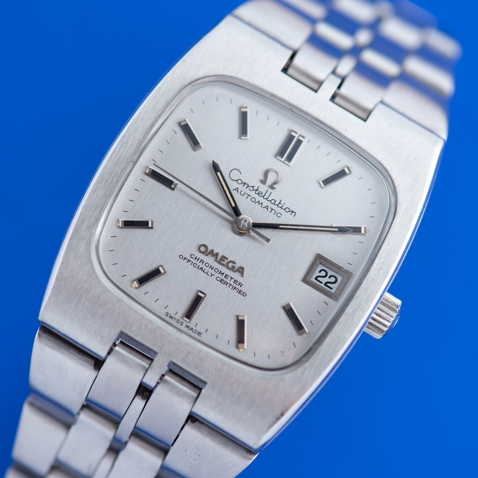 Vue de Omega Constellation Automatc Acier Réf 168.059