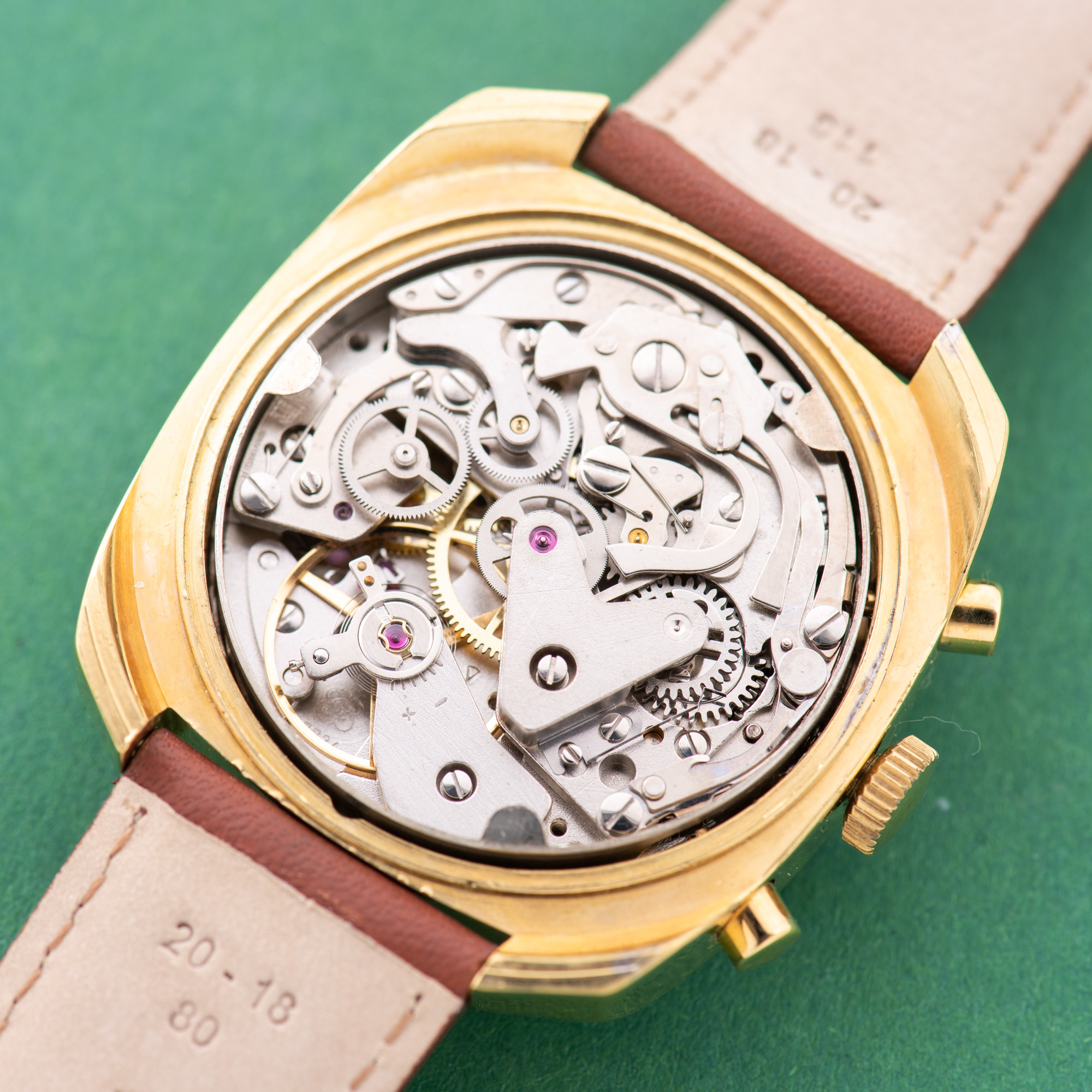 Zicht op Rodanex Chronographe incabloc valjoux 7734