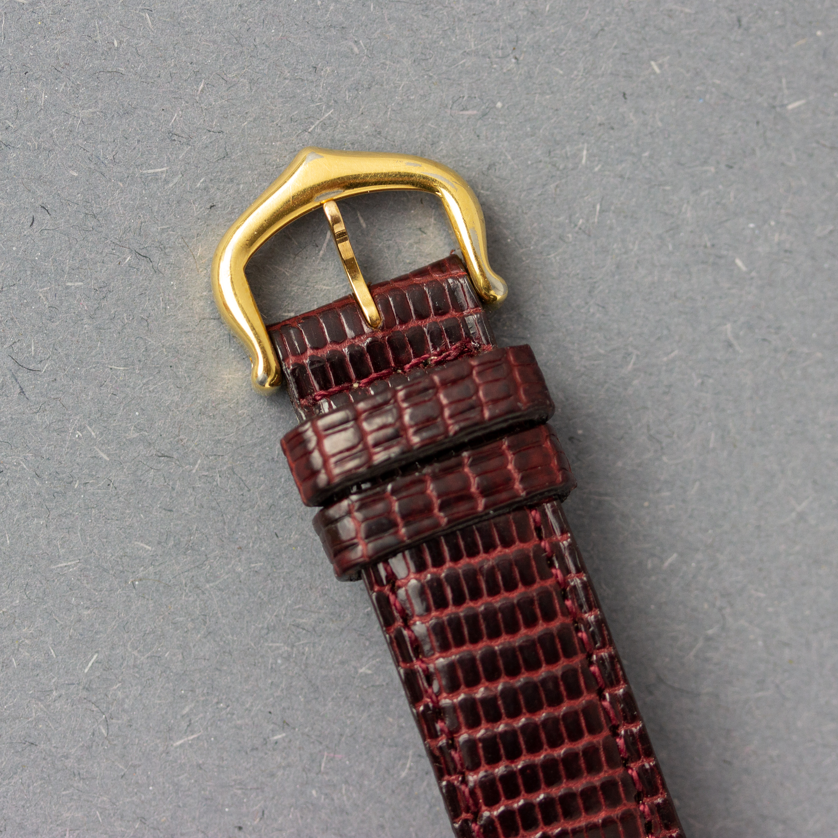 View of Cartier Tank Vermeil Full Set  Ivory Lemon Dial