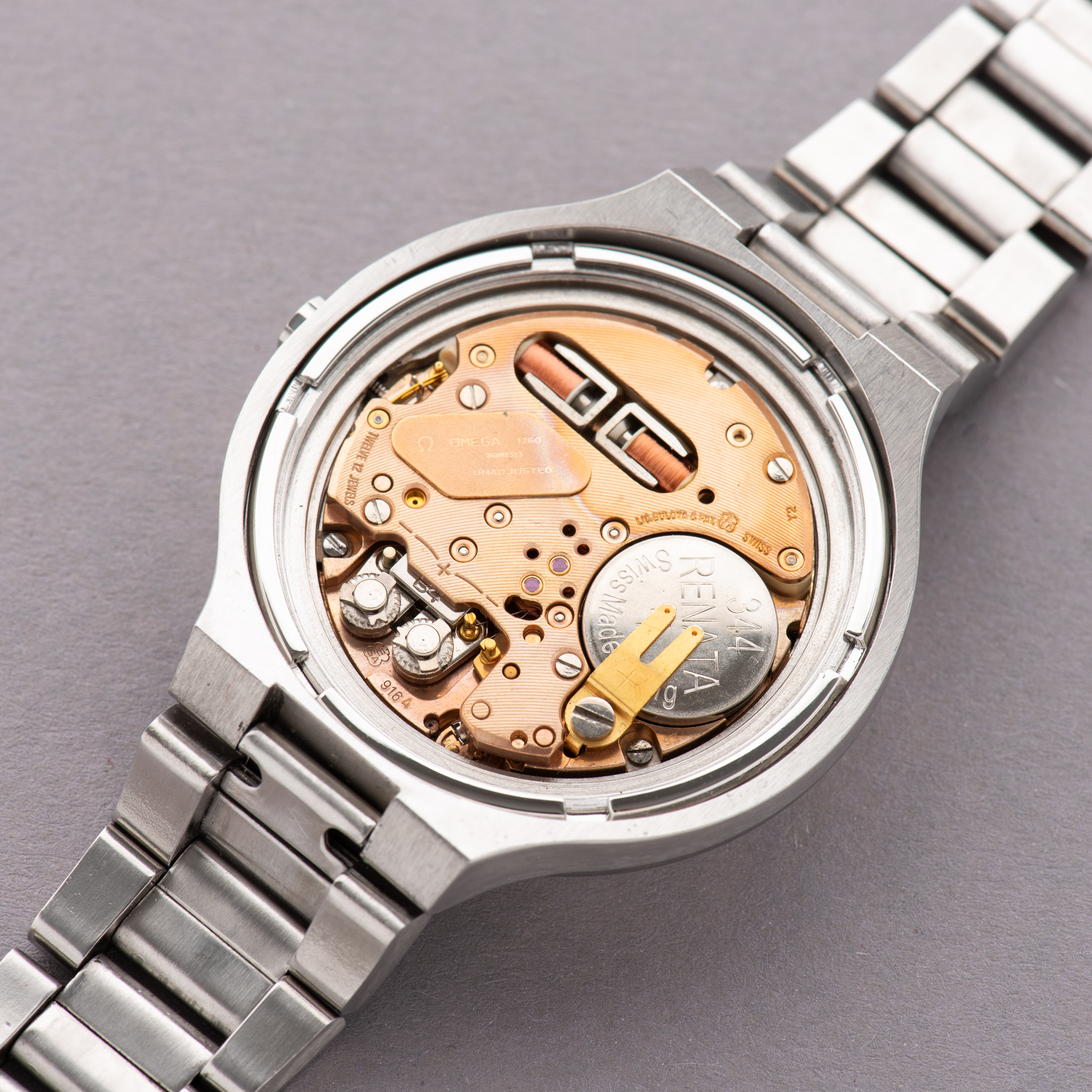 View of Omega Seamaster Electronic Chronometer F300Hz DayDate Full Set 1974 Réf 198.0018