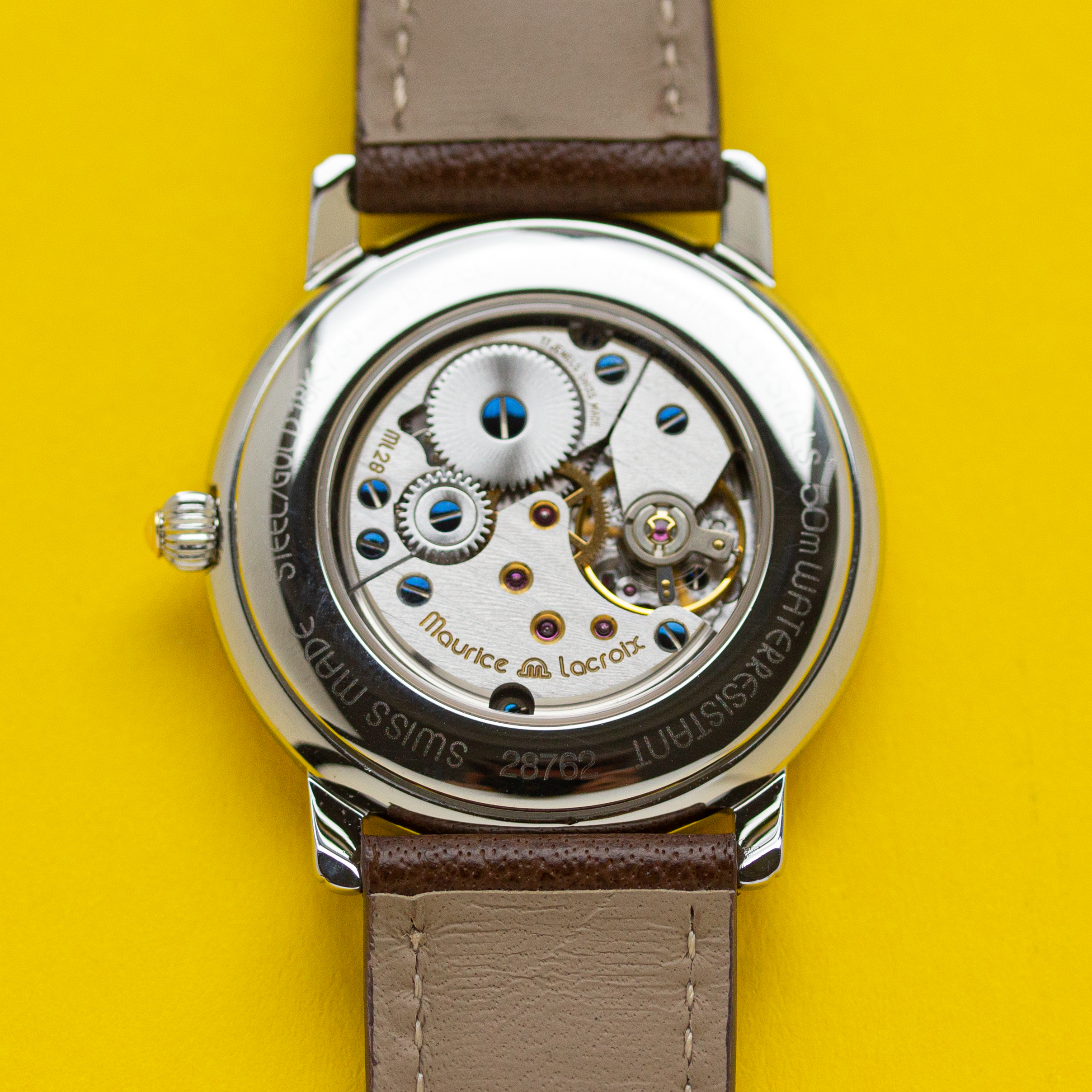 Vue de Maurice Lacroix Heure Sautante Jump Heure 18K/Acier Réf 28762
