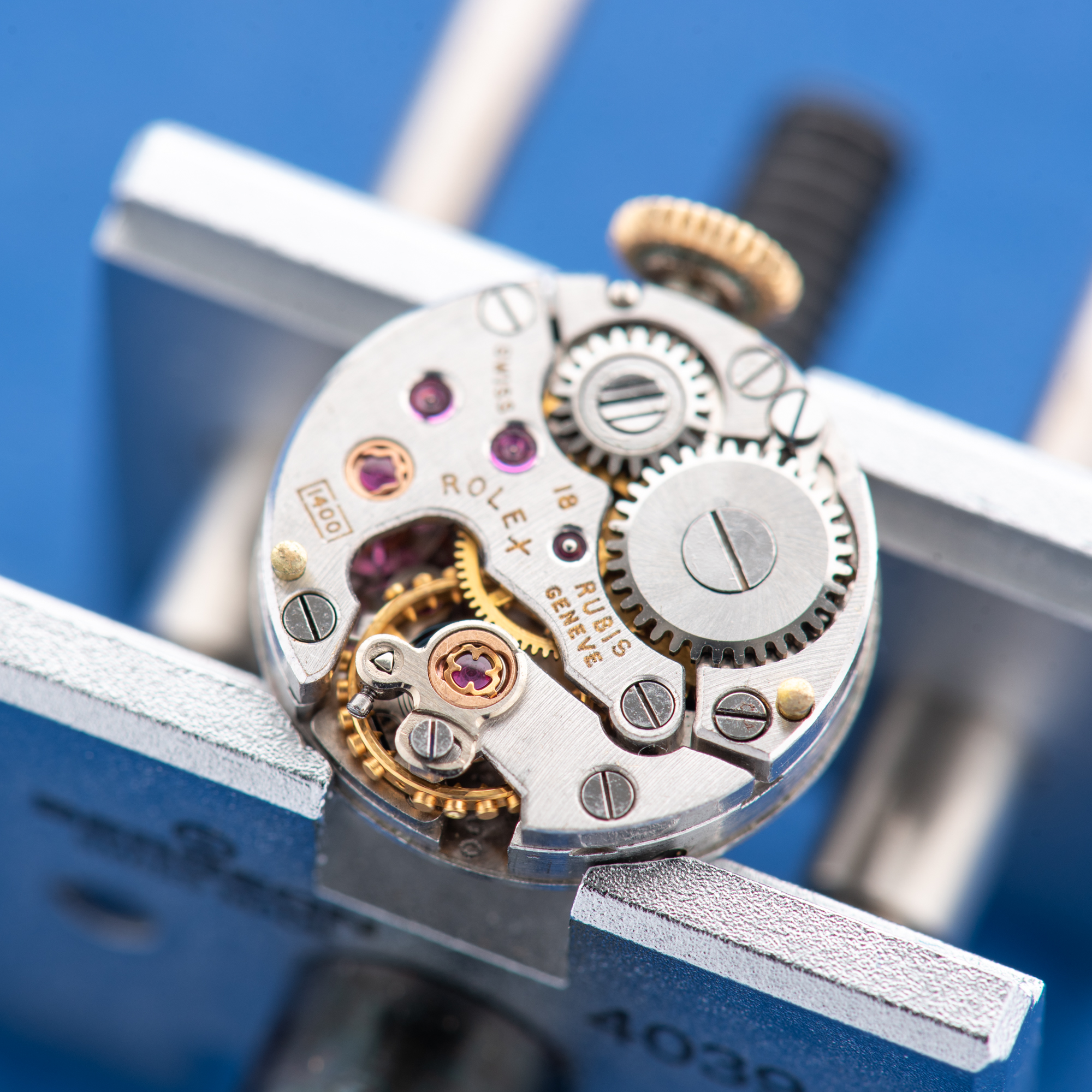 View of Rolex Precision Cocktail watch 18K Yellow Gold Ref 2132
