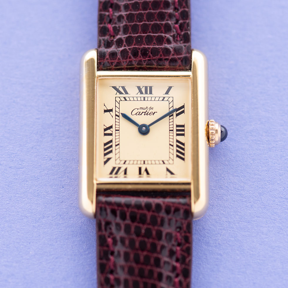 Miniature : Cartier Must de Tank Vermeil Quartz Roman Dial