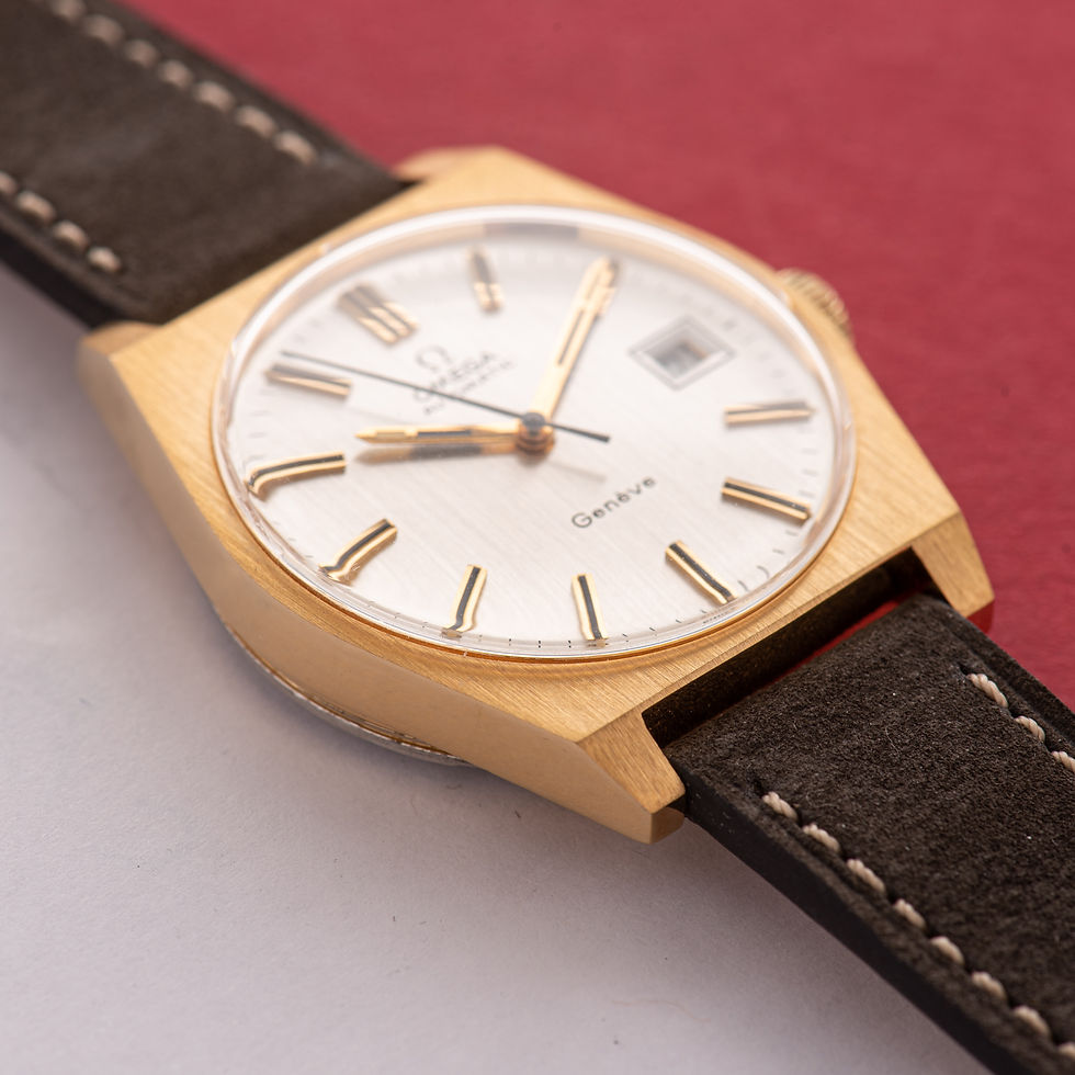 Thumbnail: Omega Genève Automatic Date Cal 1481 from 1972 Réf 166.0118