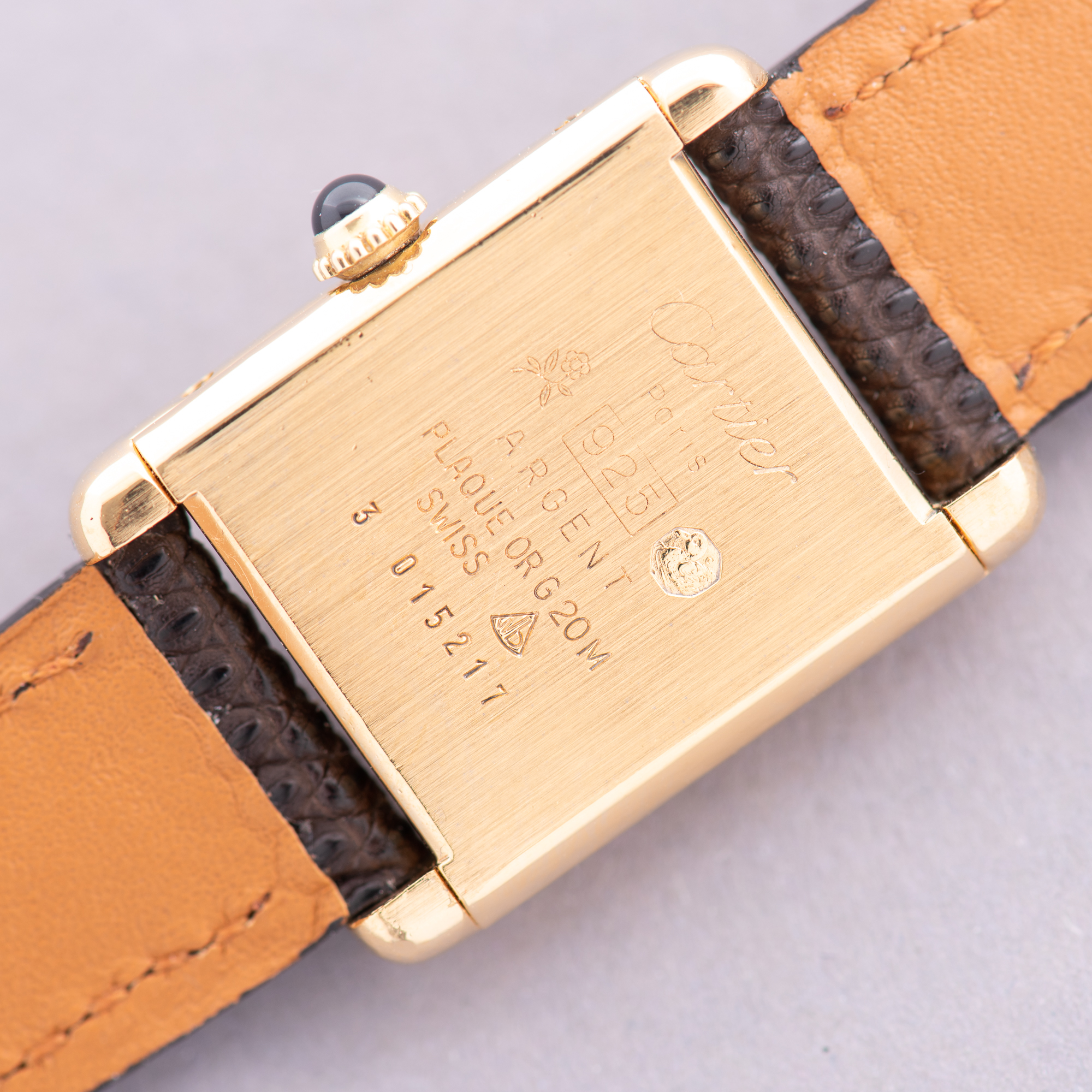 Vue de Cartier Must de Tank Vermeil Roman Lemon Dial Full Set 1980