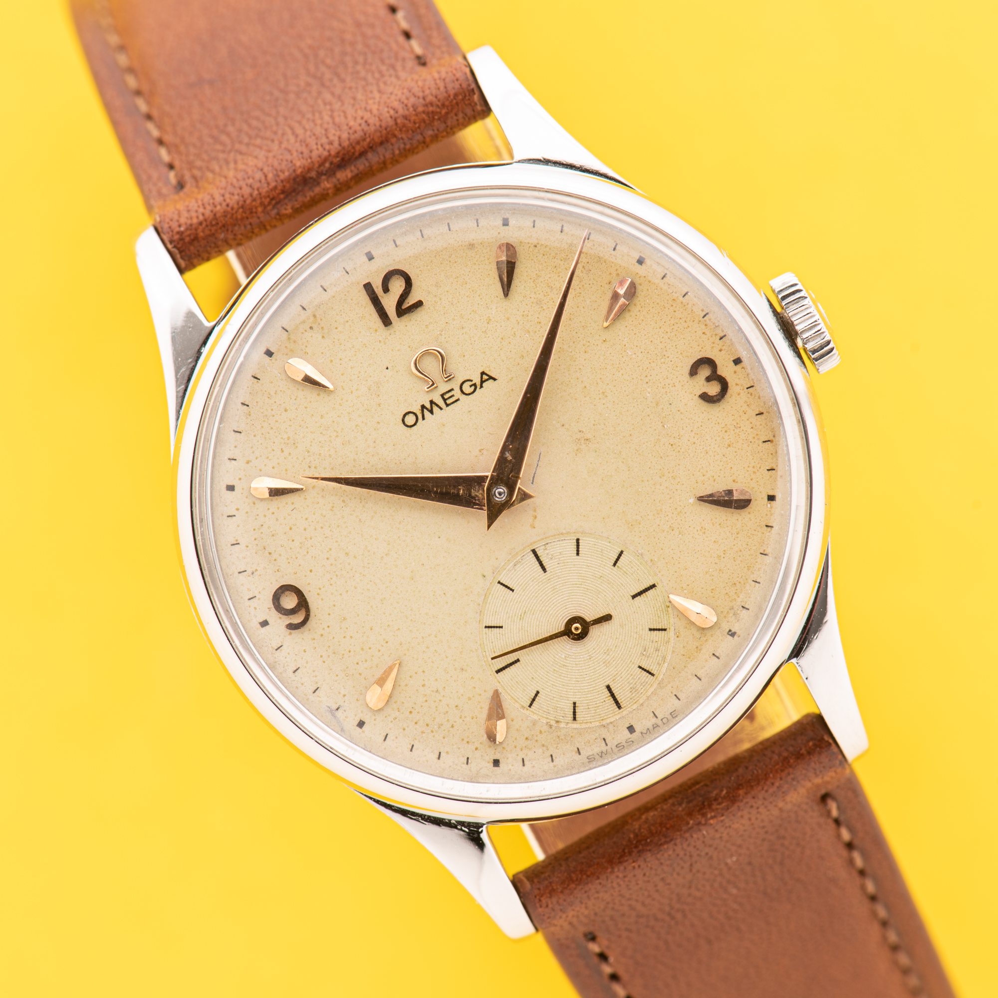 Zicht op Omega Jurk Kleine Seconden Cal 265 vanaf 1950 Ref 2540
