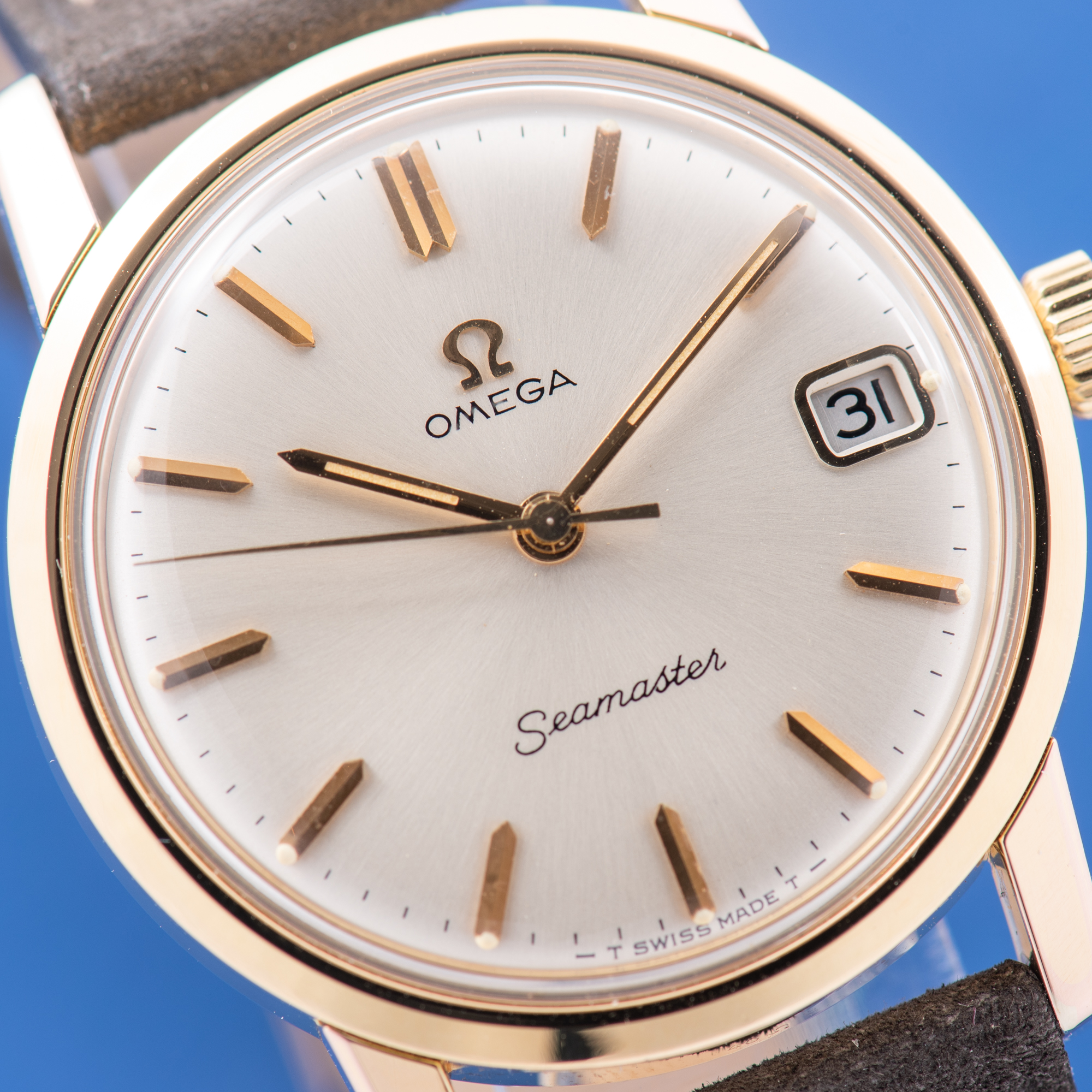 View of Omega Seamaster Date from 1964 Ref 136.005