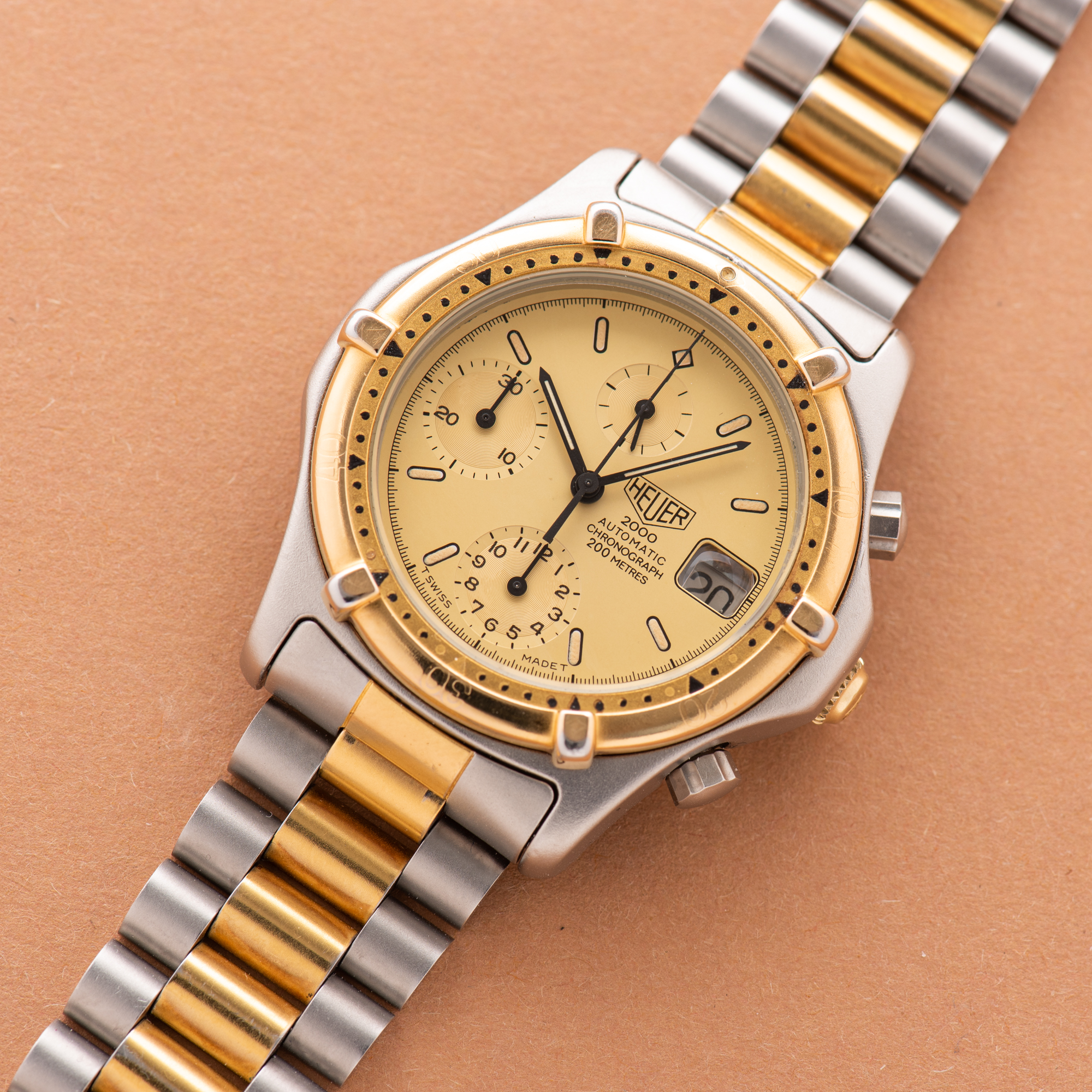 Vue de Heuer 2000 Automatic Chronograph 200 meters Full Set from 1986 Réf 164.006