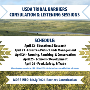 2024 USDA Tribal Barriers Consultation and Listening Sessions