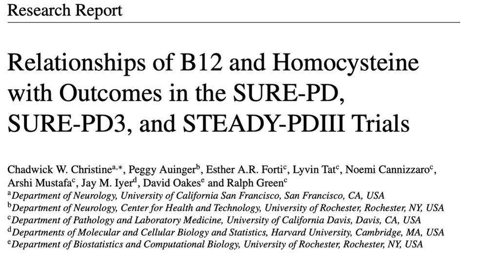¿Puede la Vitamina B12 Cambiar el Rumbo del Parkinson Temprano? Un Análisis de los Últimos Ensayos Clínicos