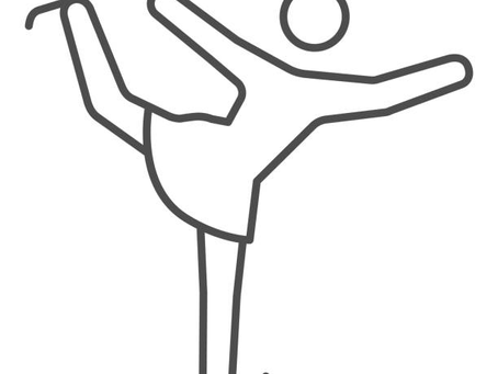 Eine Person gezeichnet die eine Pirouette macht