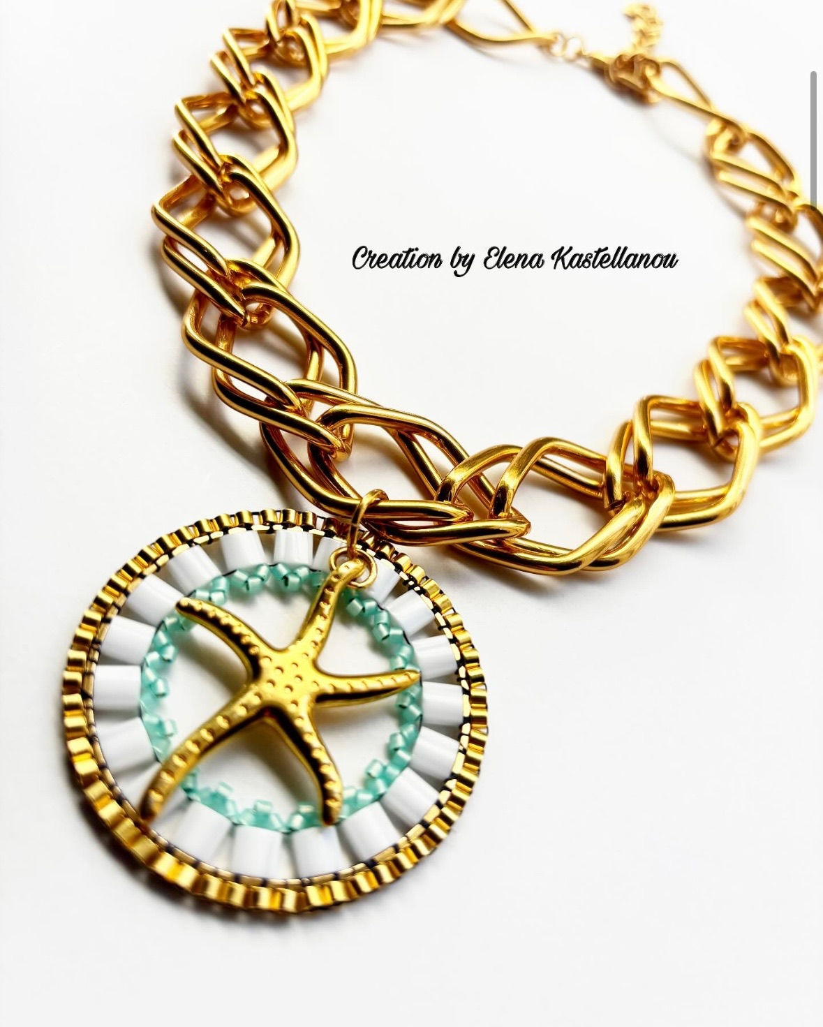 Aegean Star – Statement Chain Necklace with Starfish Pendant