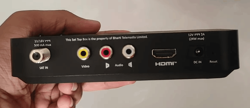 Airtel Xstream Box 4 Ports Overview