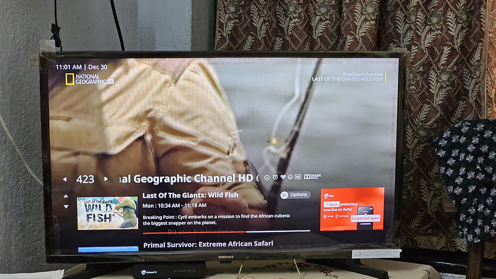 Airtel Xstream Box 4 Channel Details Screen