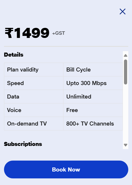JioFiber 300 Mbps Plan
