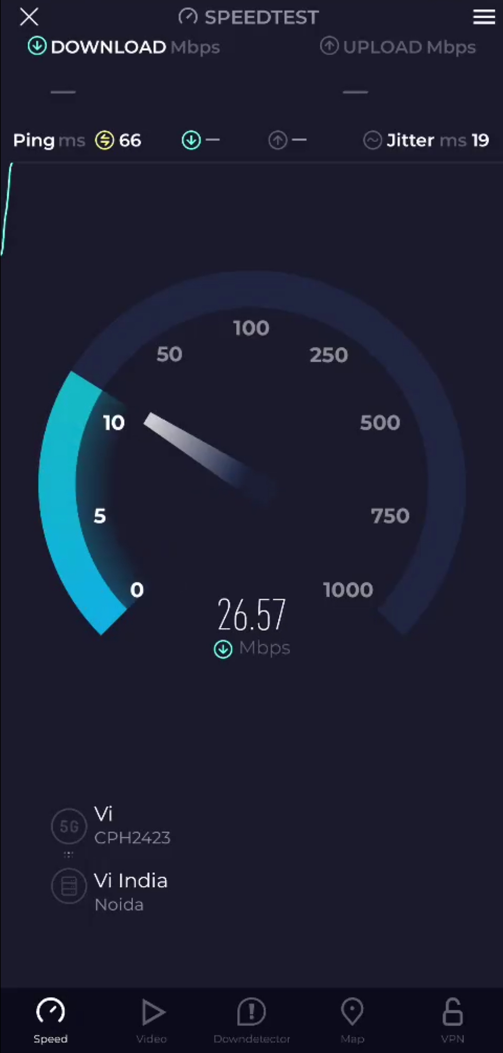 Vi 5G Speed Test
