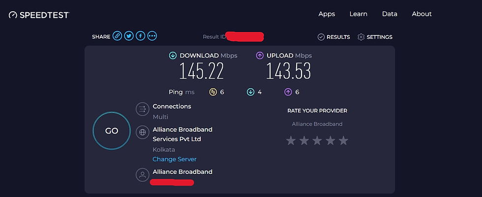 Alliance Broadband Peak Hour Speed Test
