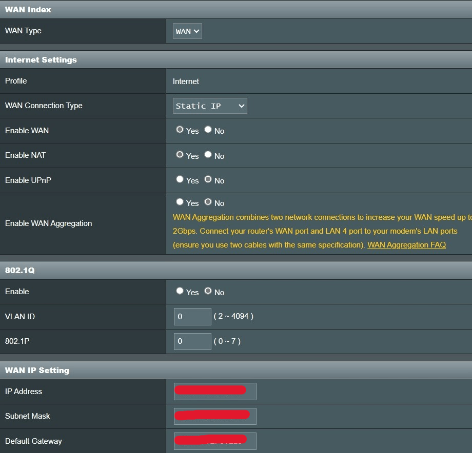 Alliance Broadband Static IP Configuration