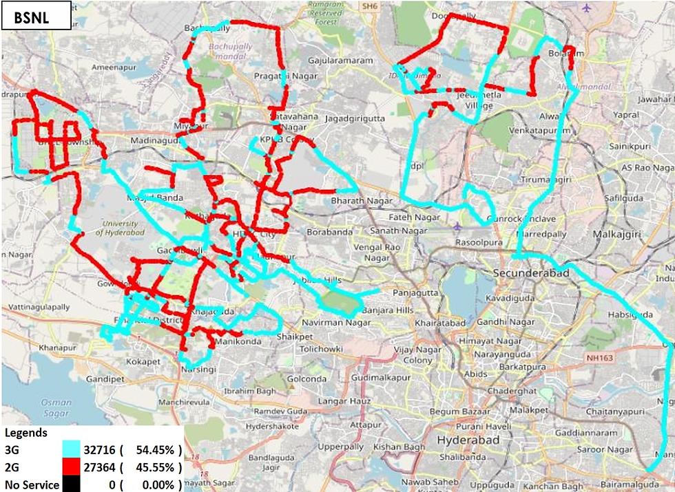 BSNL 2G/3G Coverage in AP LSA