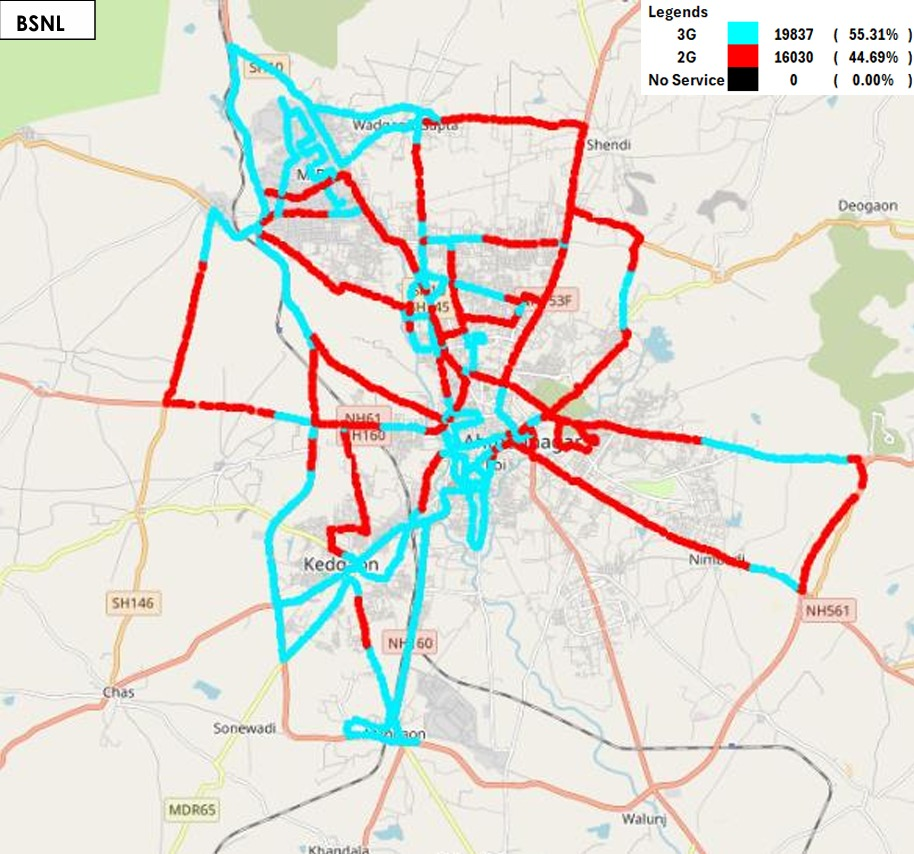 BSNL 2G/3G Coverage in Maharashtra LSA