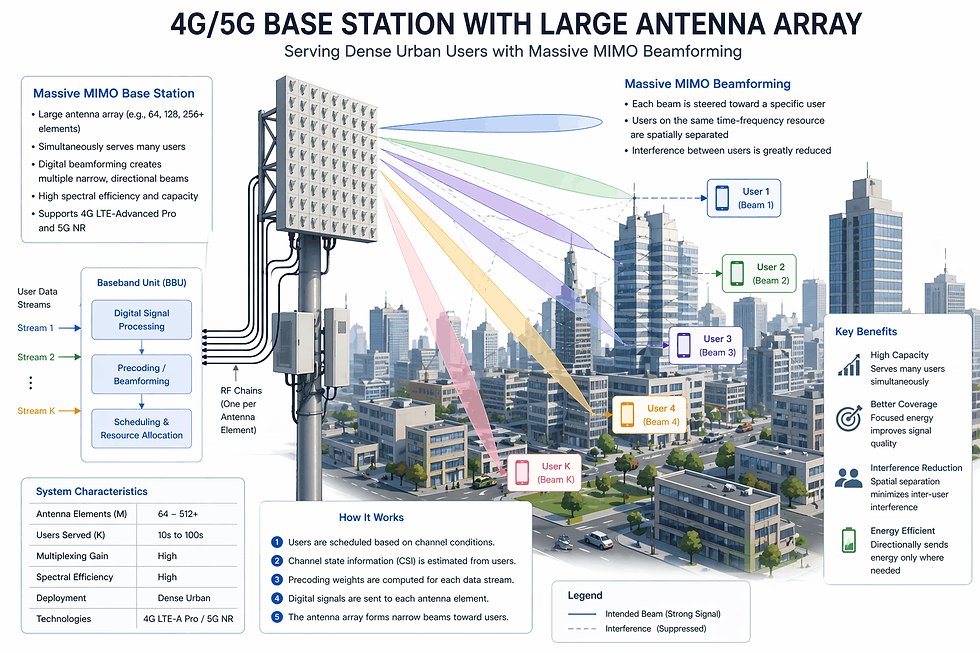 4G/5G Base Station with large Antenna Array